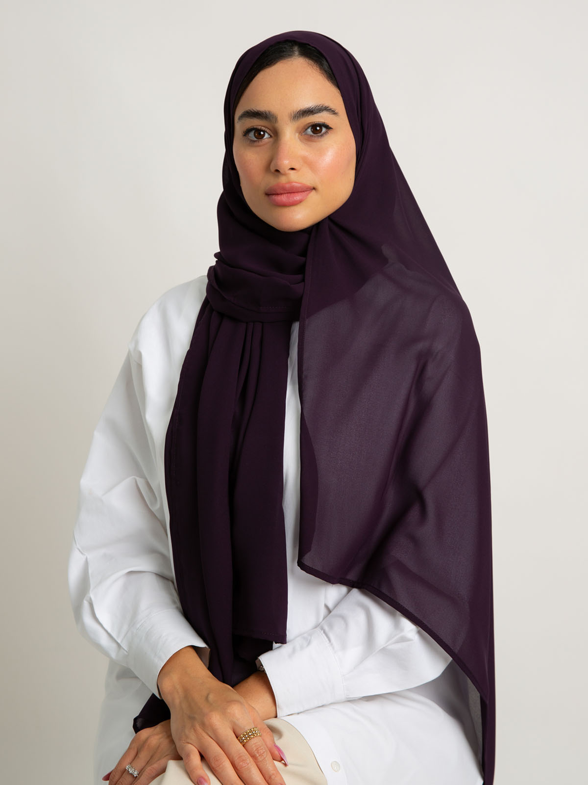Mauve Light Chiffon Tarha