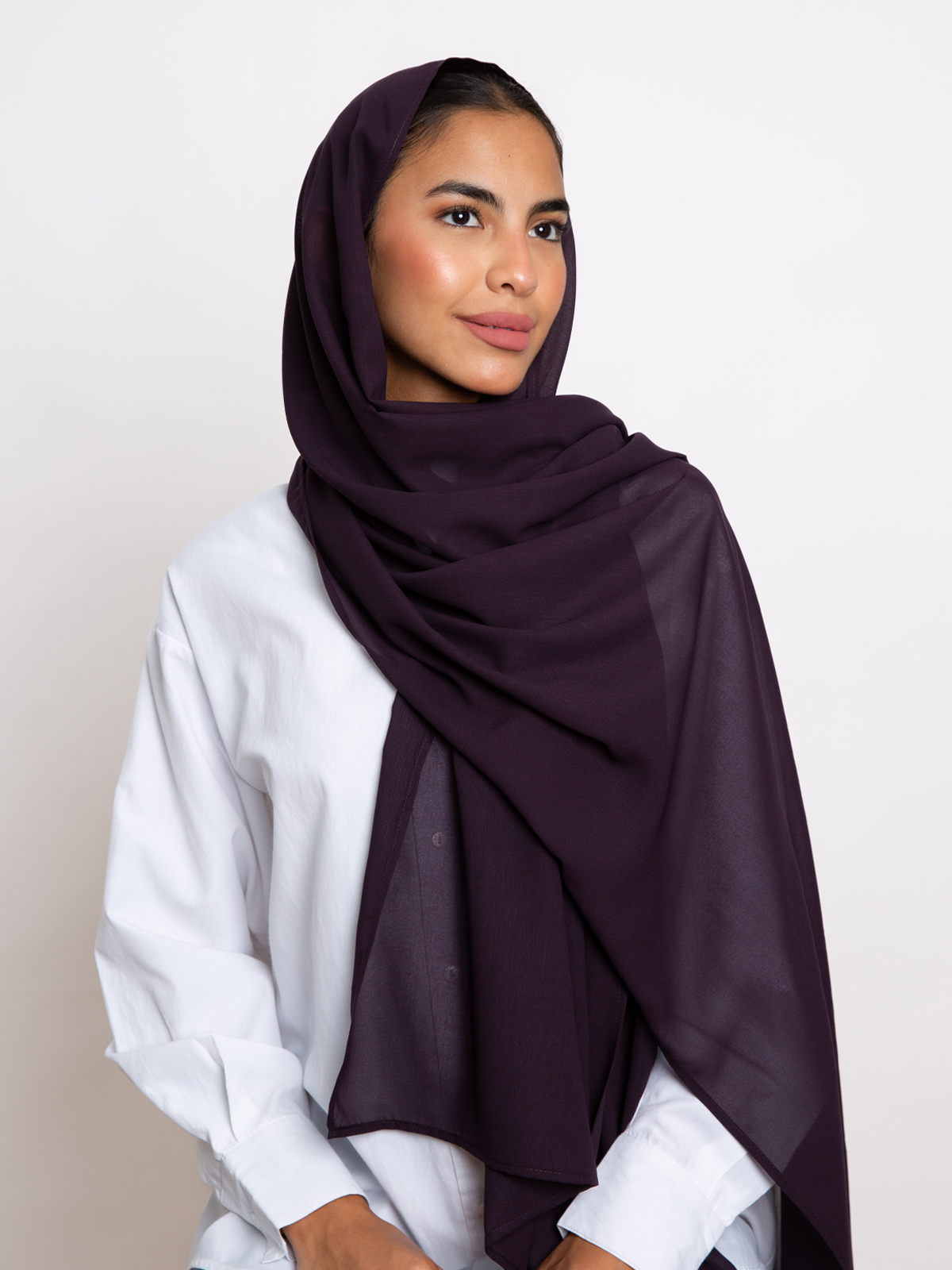 Mauve Light Chiffon Tarha