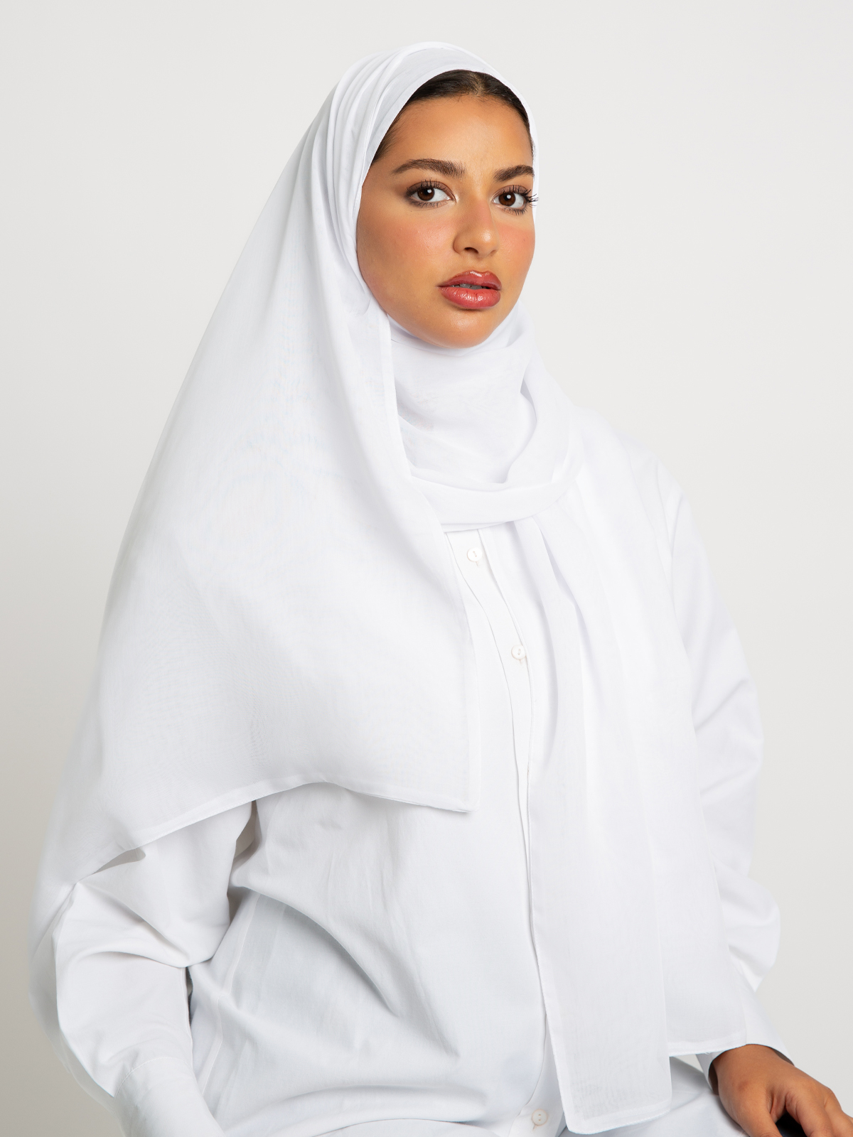 White Voile Tarha