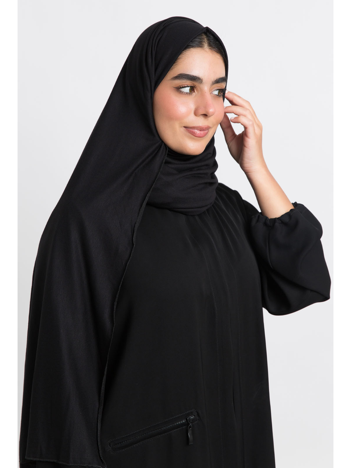 Black Cotton Jersey Tarha
