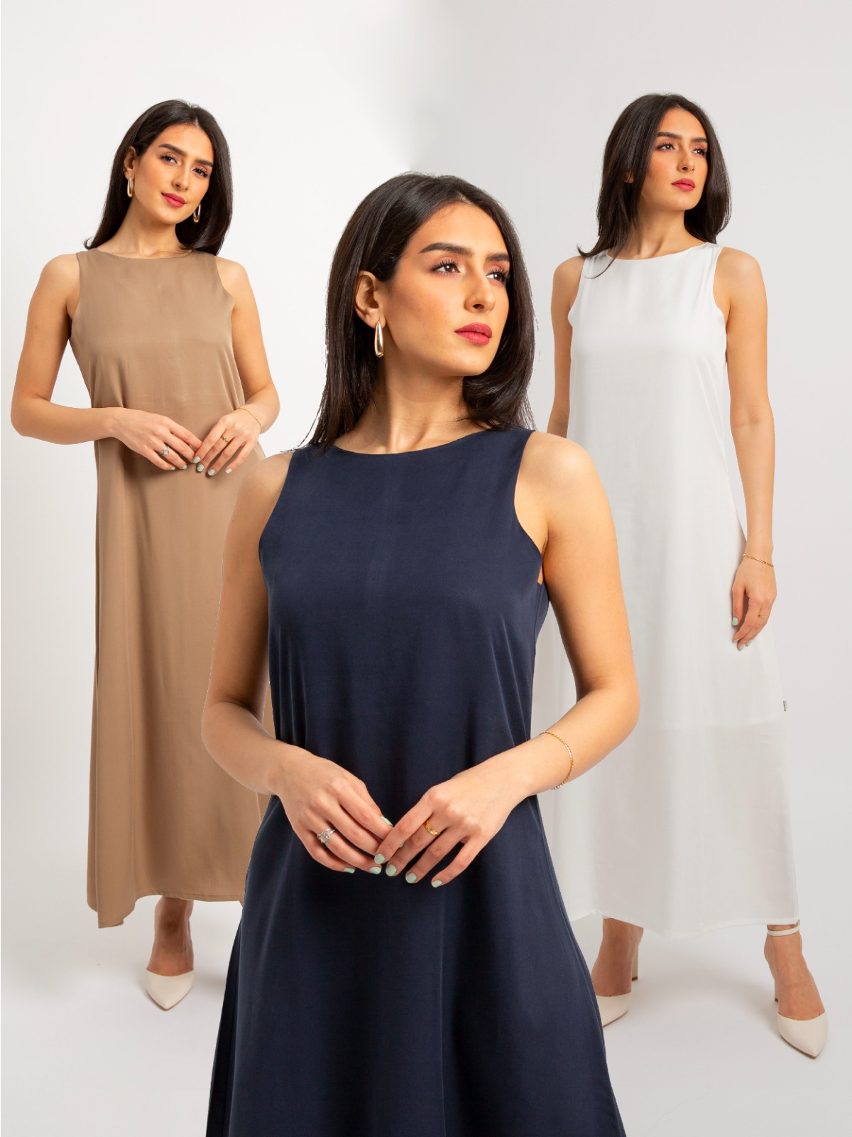 Package of 3 Basic Colors Dresses