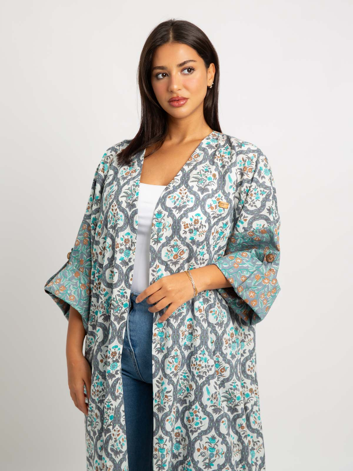 Flowered Sky Bohemian Abaya
