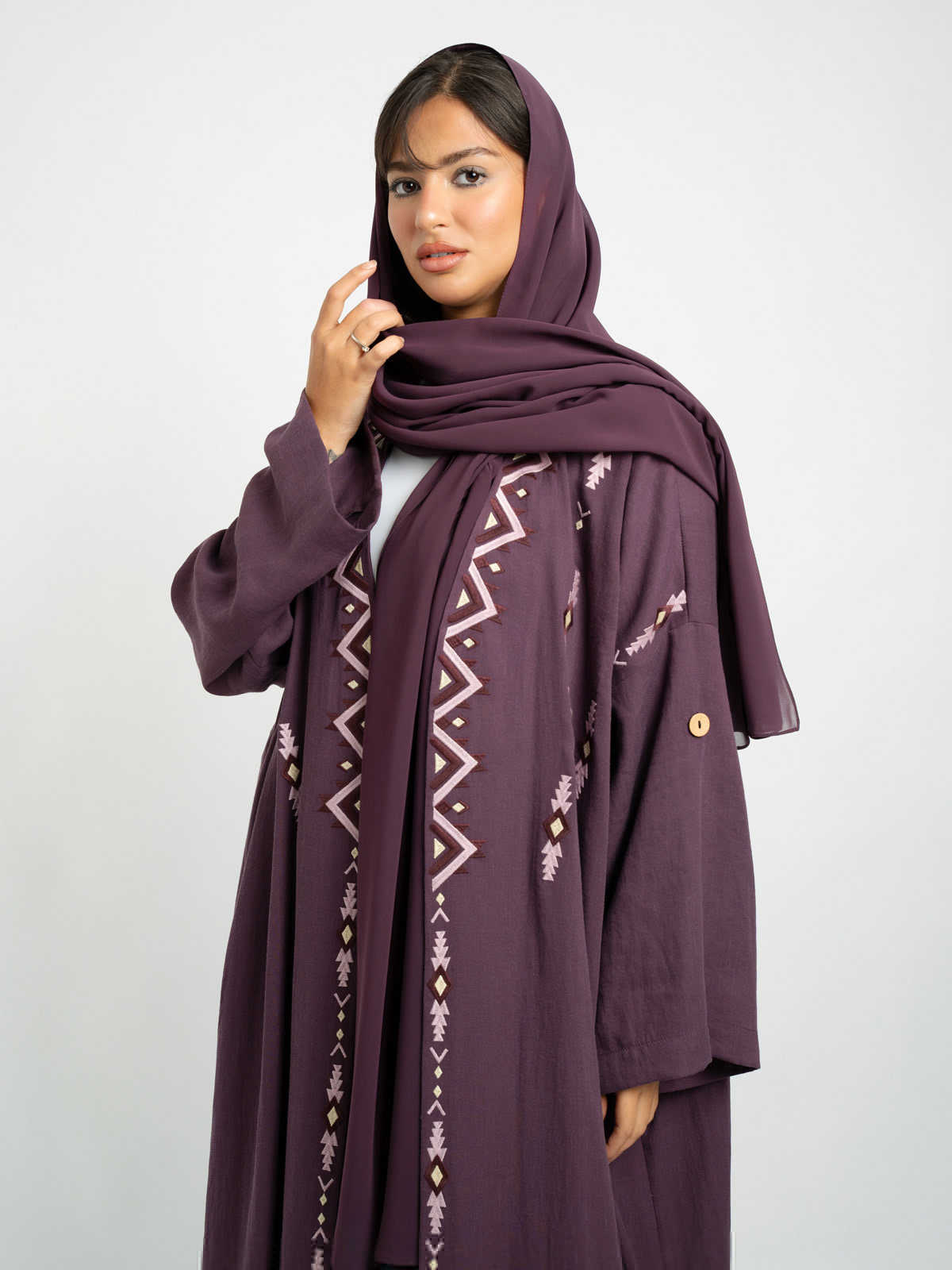 Purple Boho Summer Bohemian Abaya 