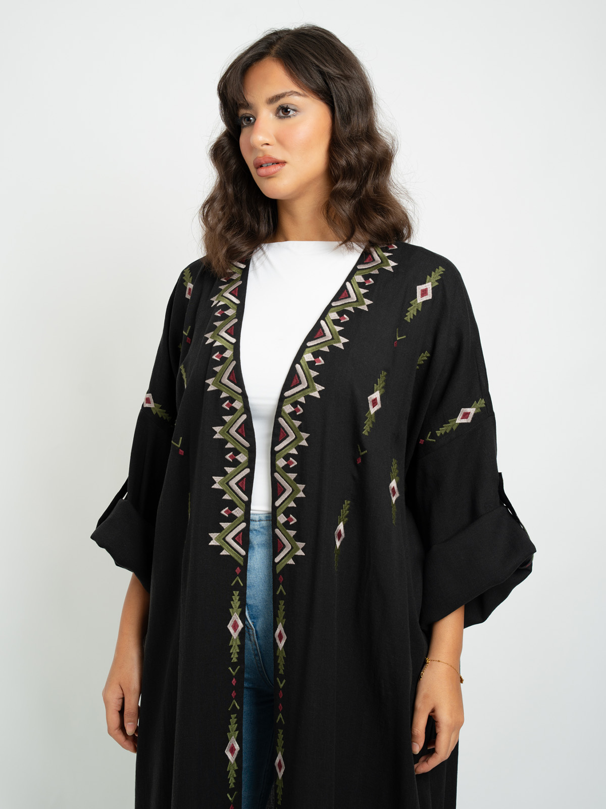 Black Boho Summer Bohemian Abaya 