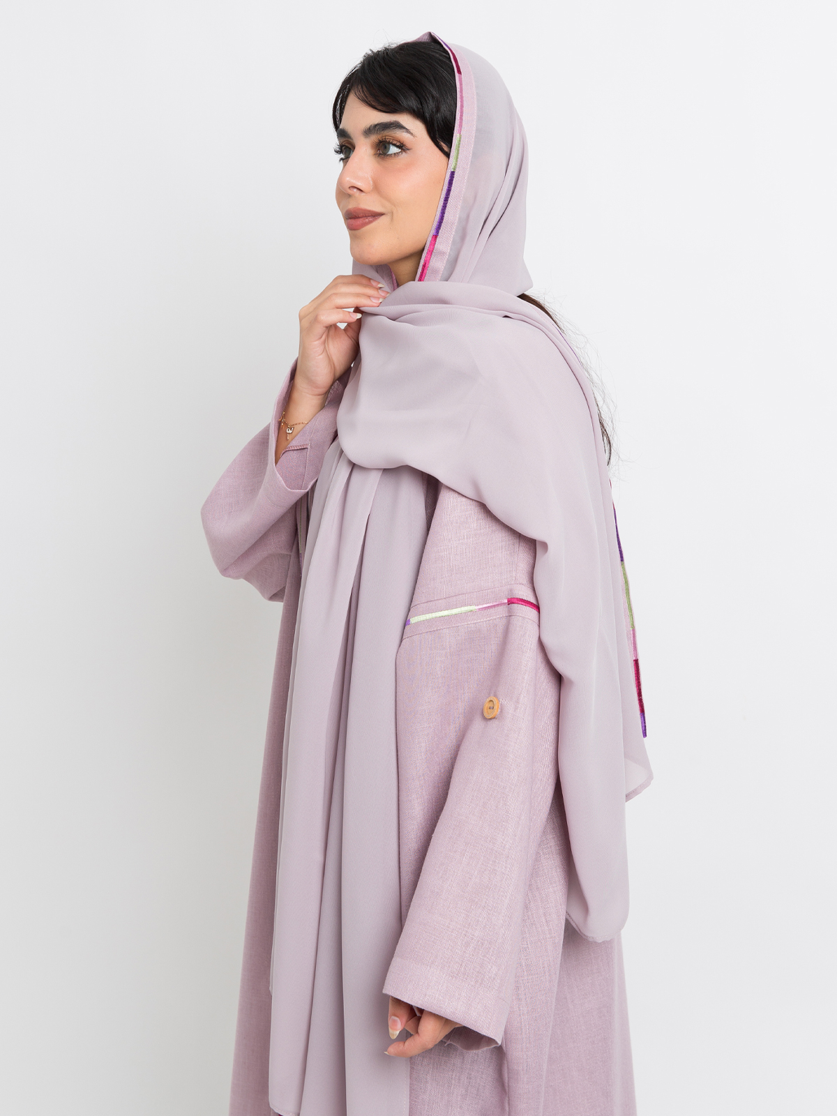 Pink Rainbow Bohemian Abaya