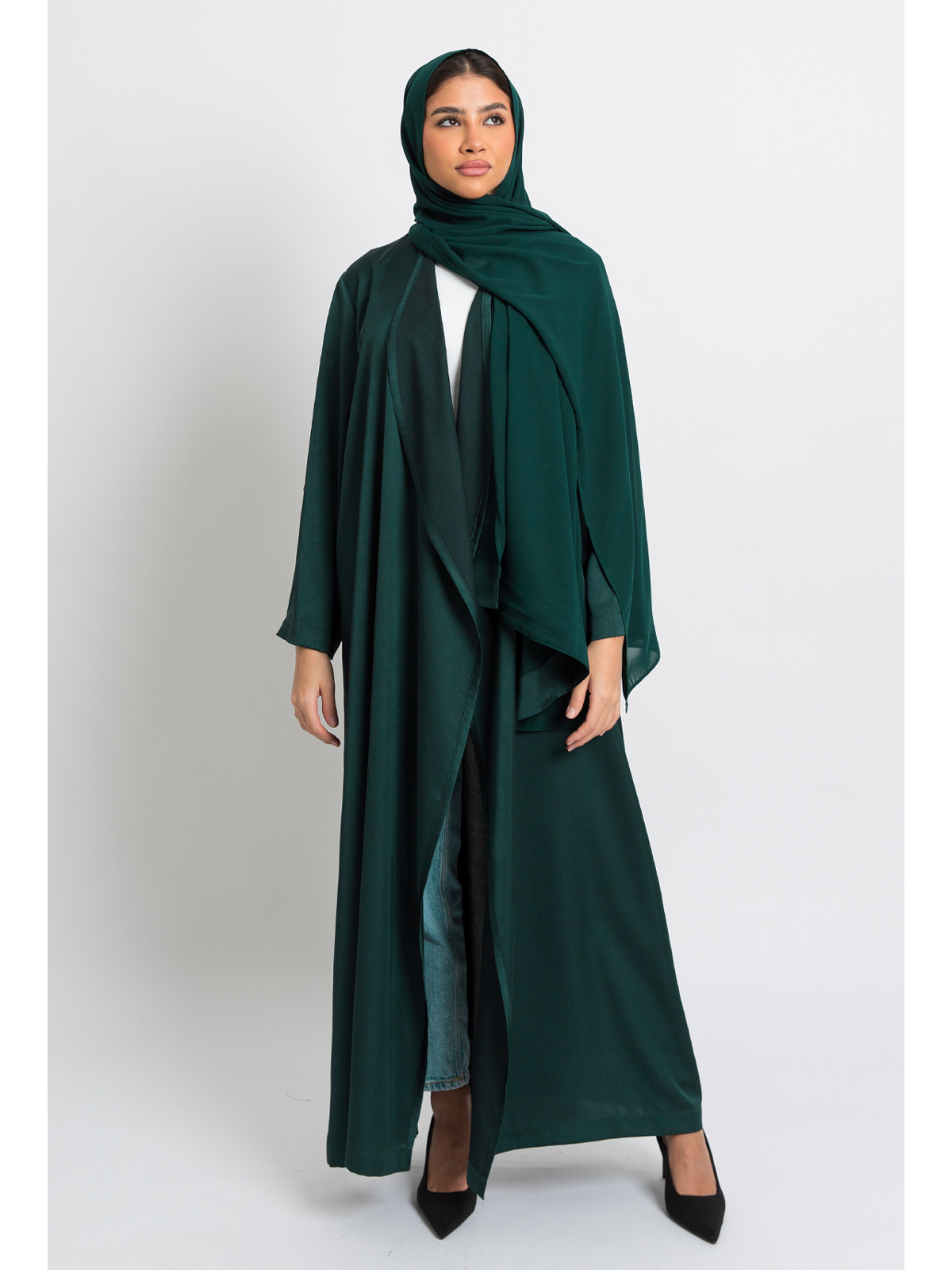 Teal Luxe Comfy Abaya