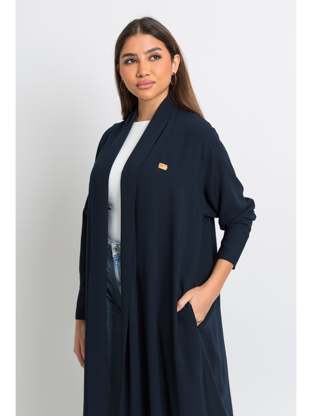 Navy Open Practical Abaya