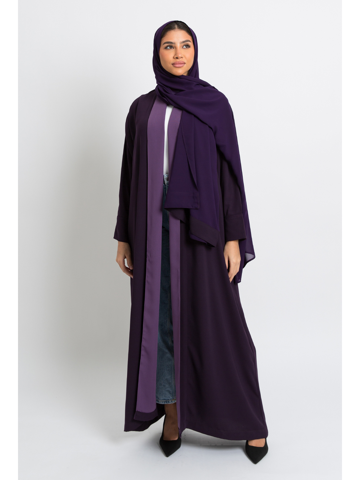 Shades of Mauve Open Practical Abaya