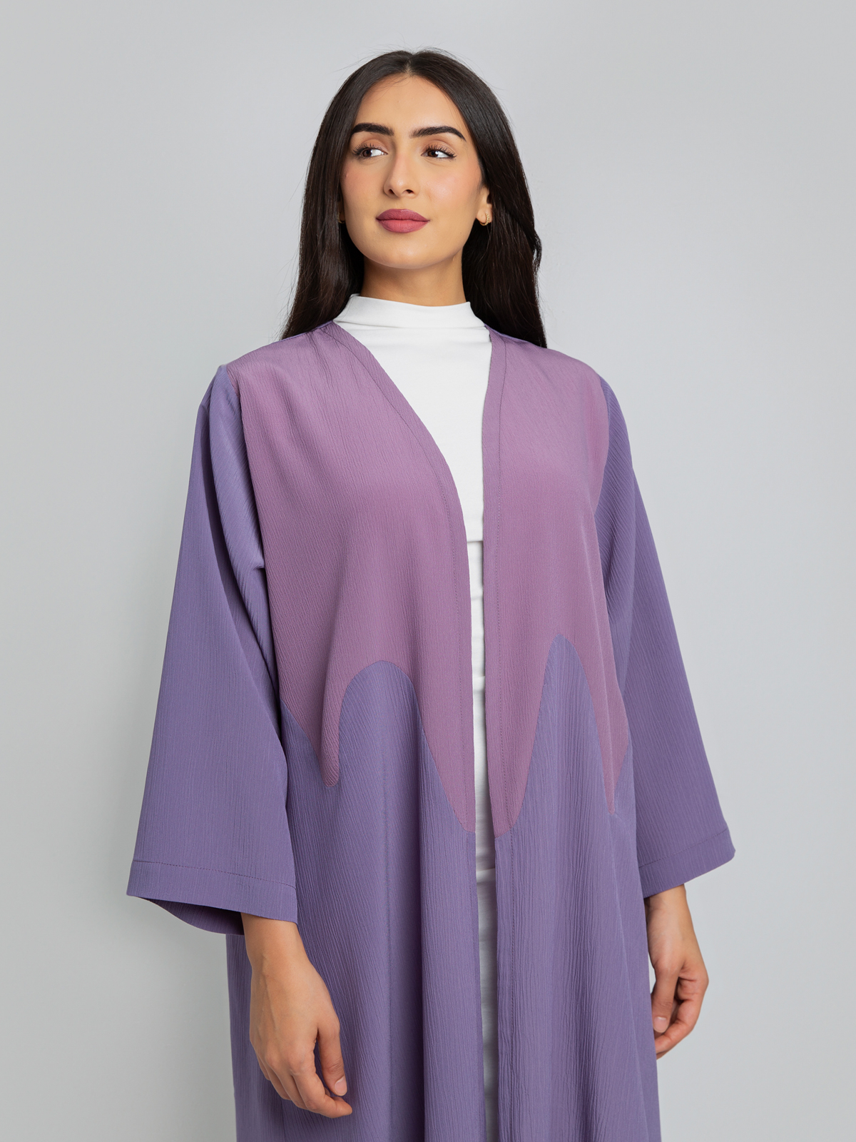 Purple Shades Wavy Abaya