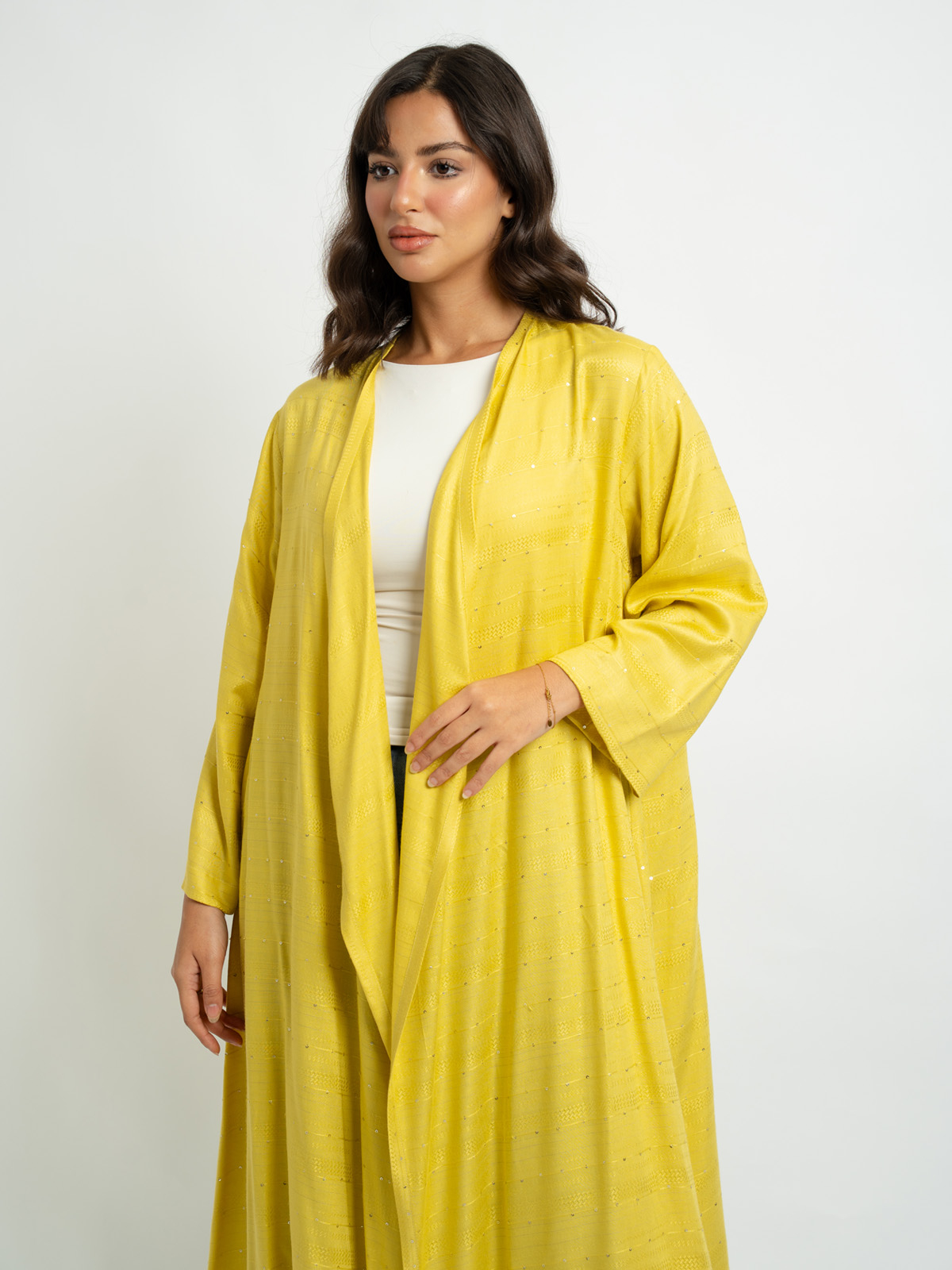 Yellow - Sequins Urban Abaya