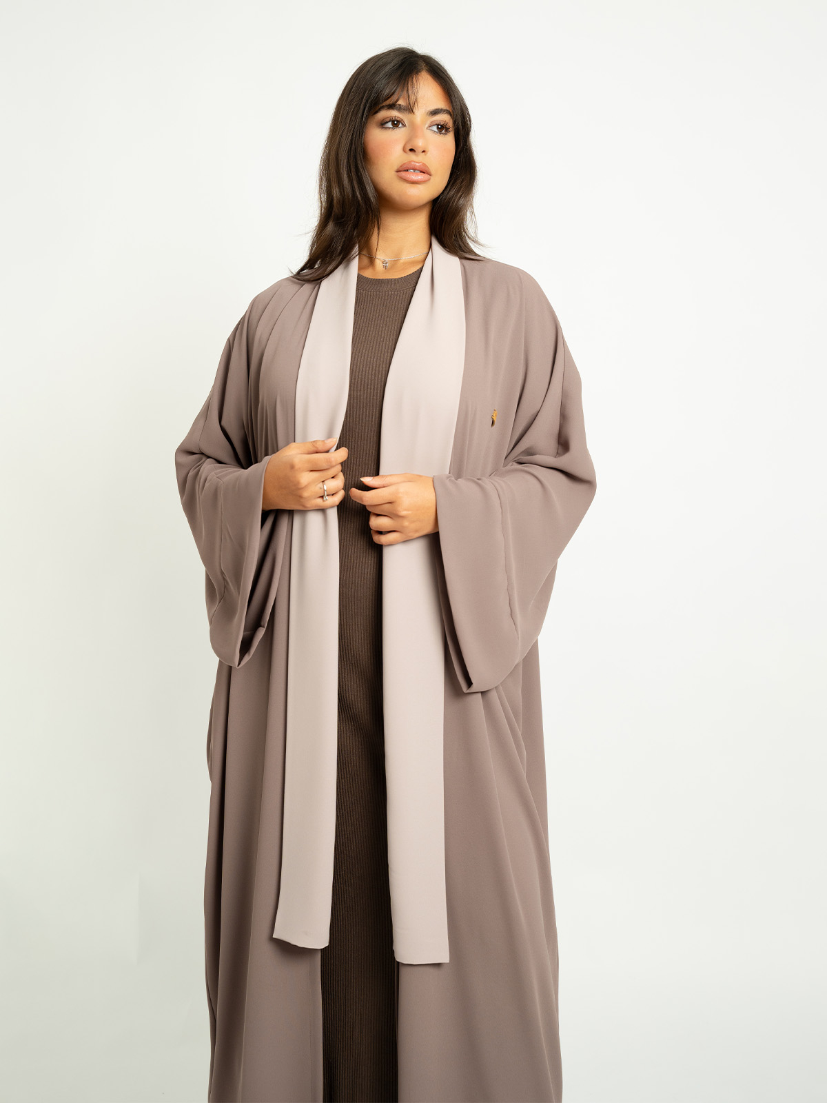 Beige Shades Flowstyle Abaya
