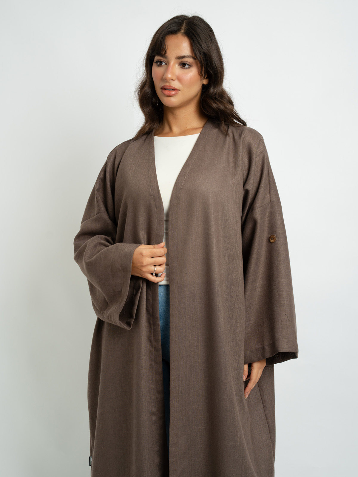 Mocha - Linen Bohemian Abaya