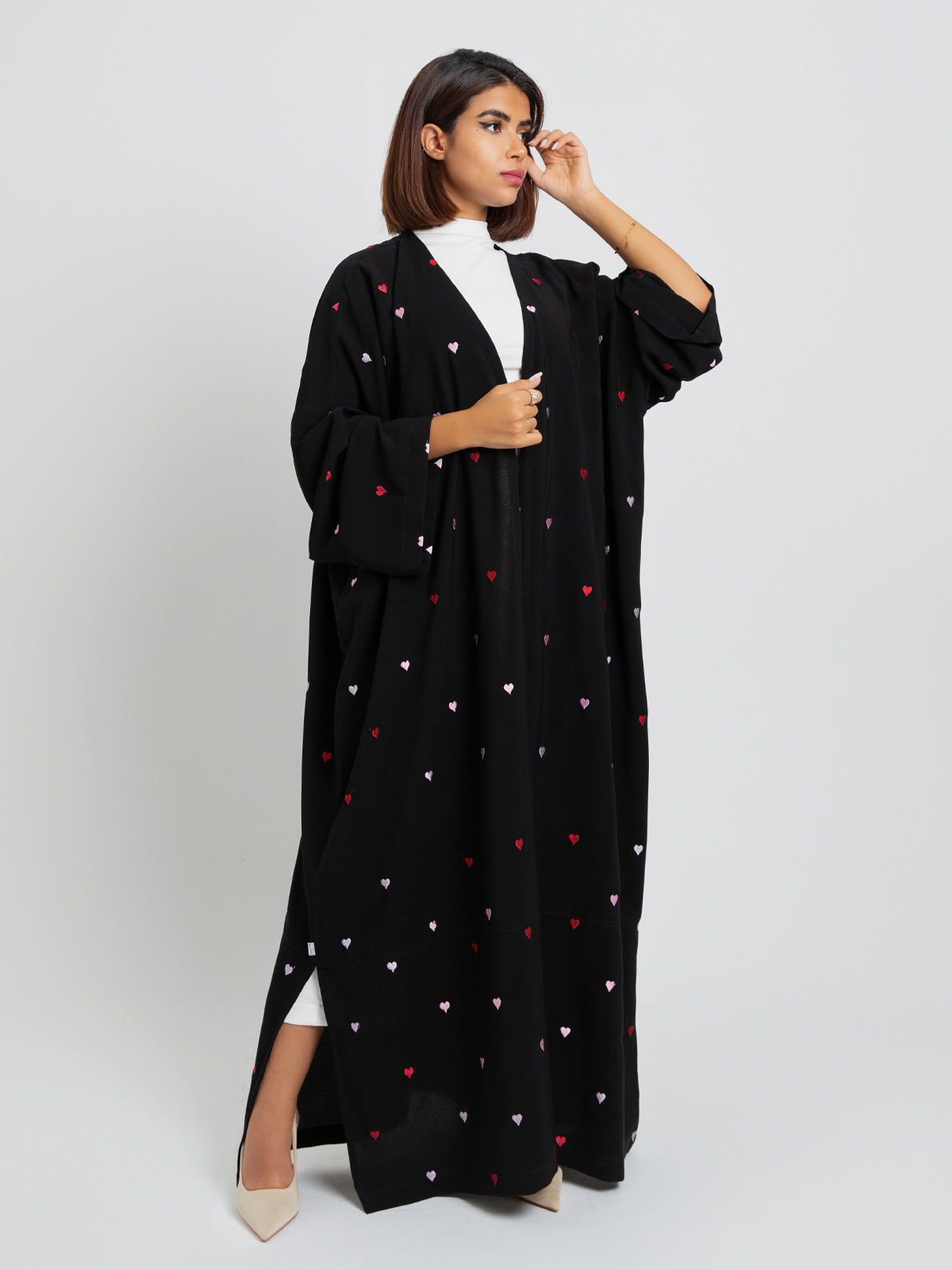 Black Hearts Abaya