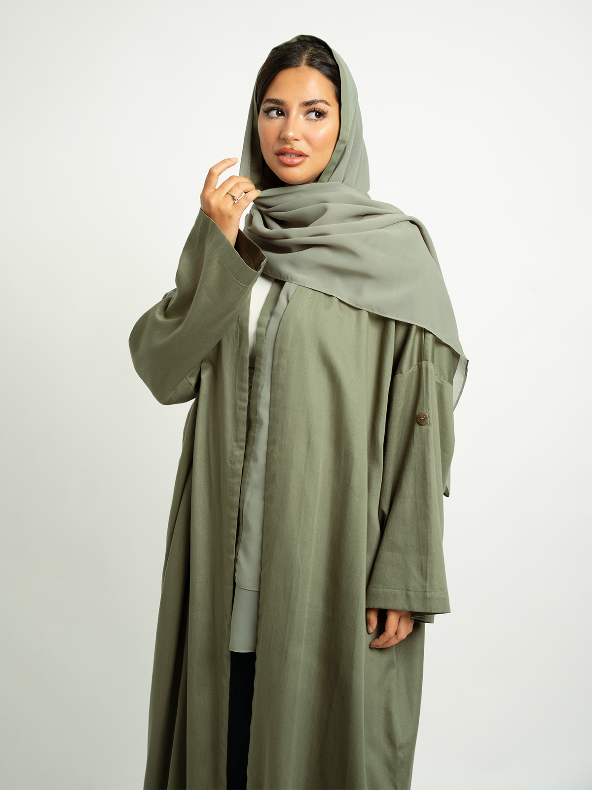 Olive Soft Bohemian Abaya