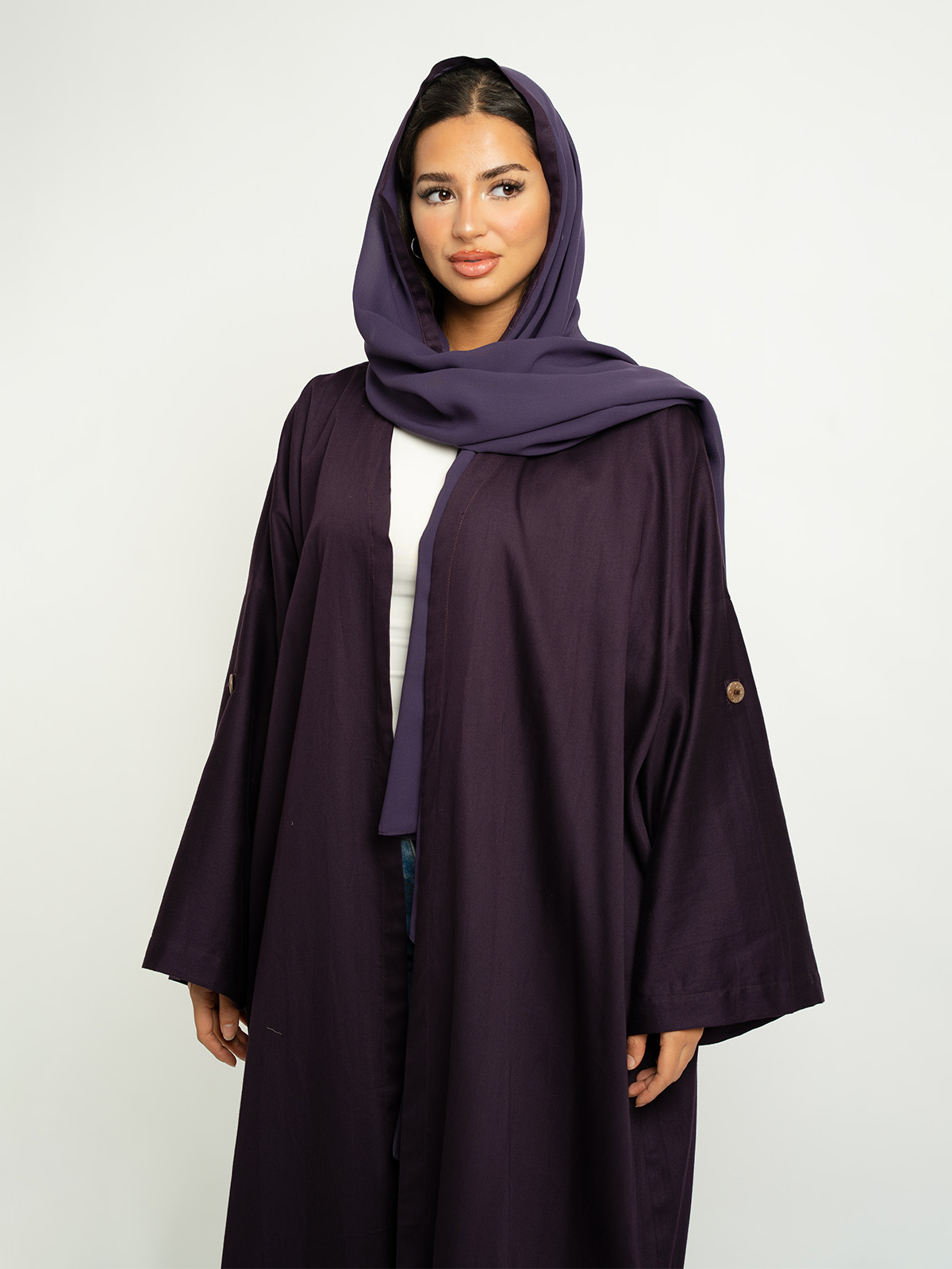 Purple Soft Bohemian Abaya