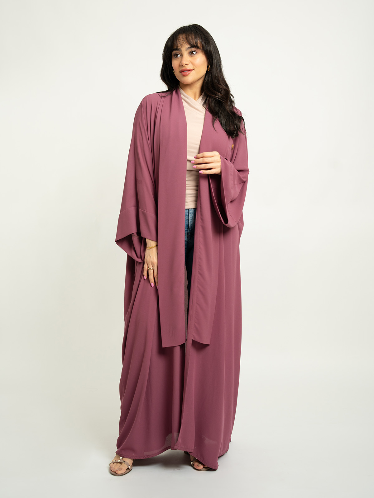 Rose Purple Flowstyle Abaya