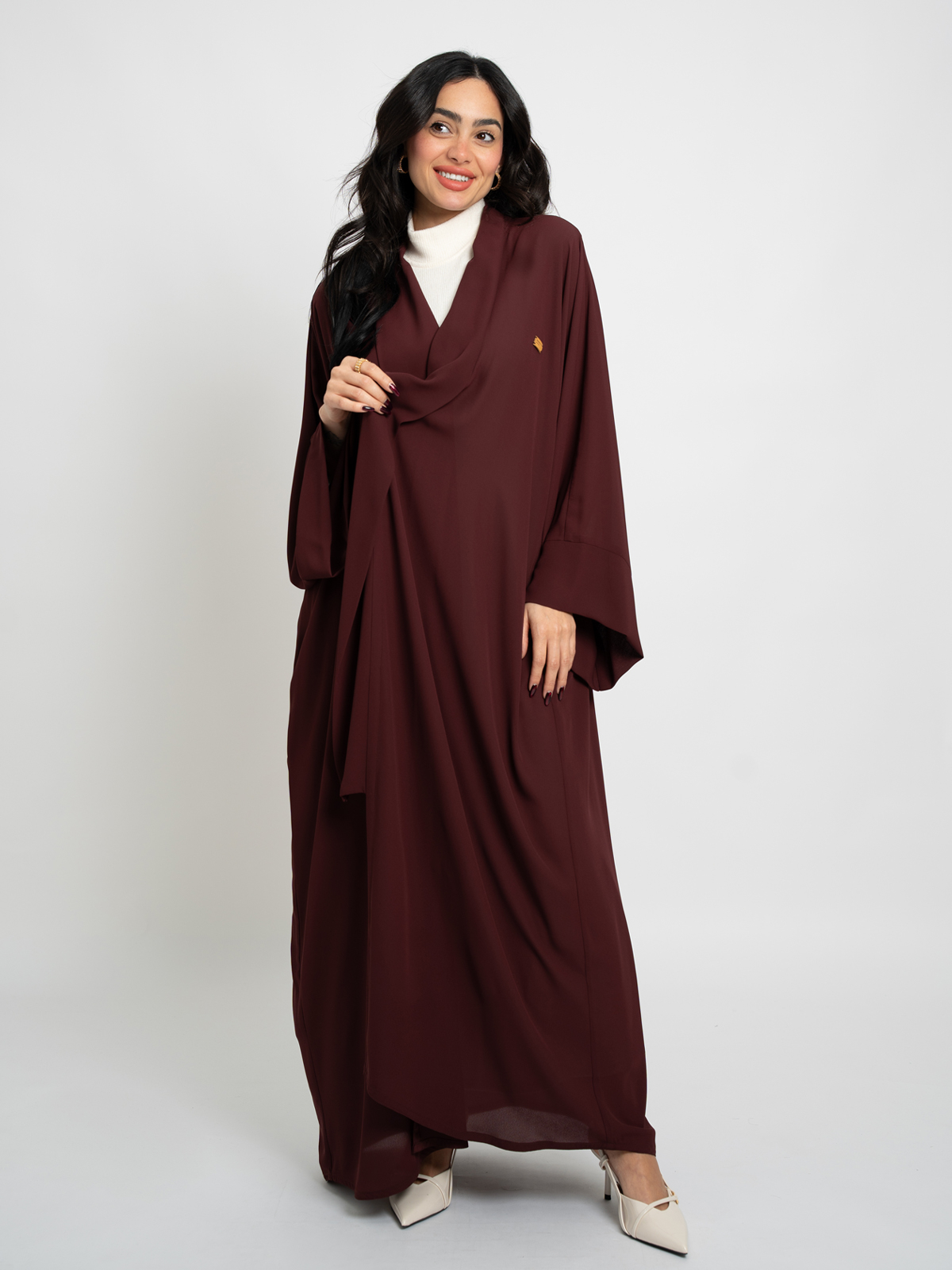 Maroon Flowstyle Abaya 