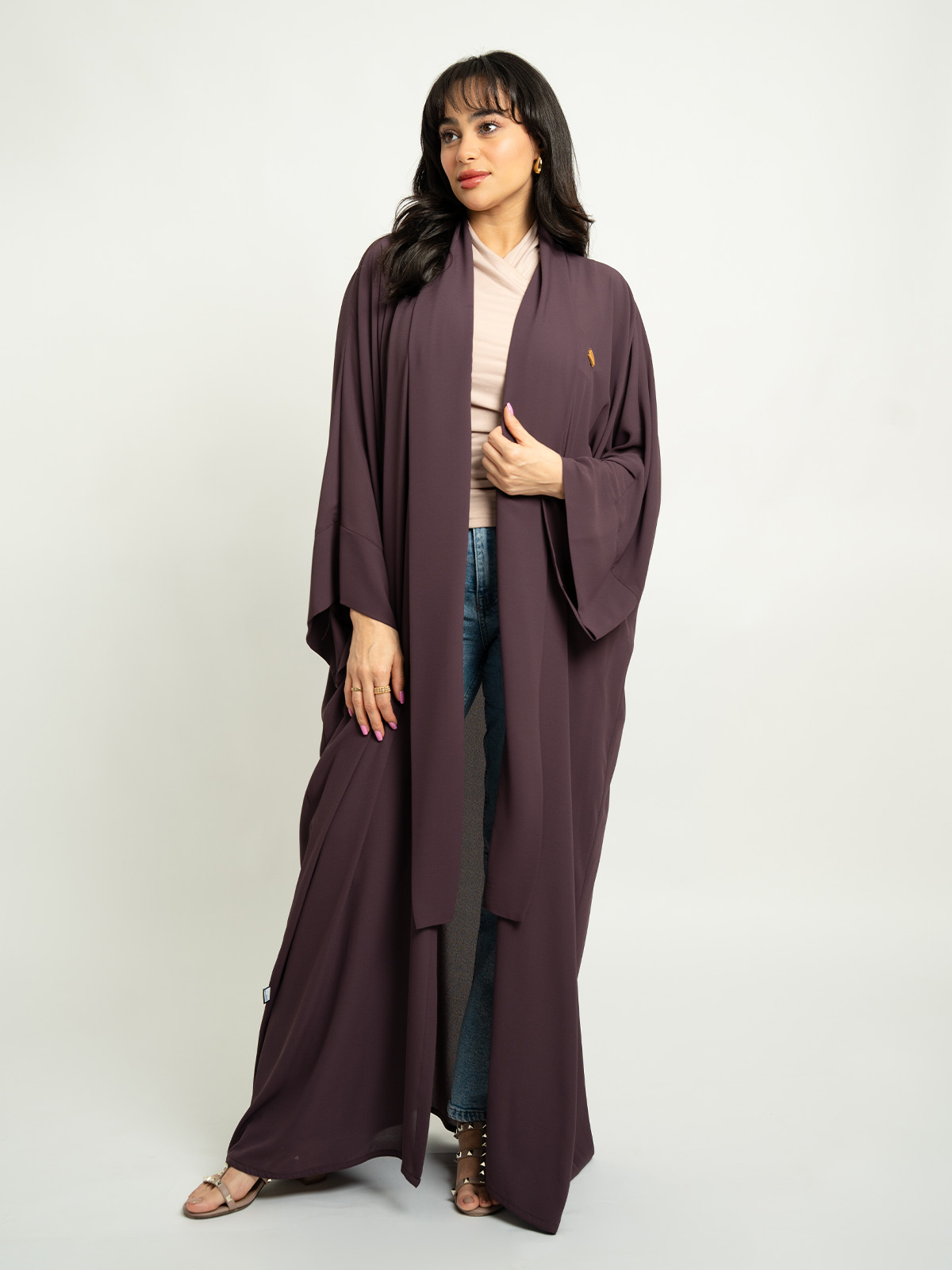 Mauve Flowstyle Abaya