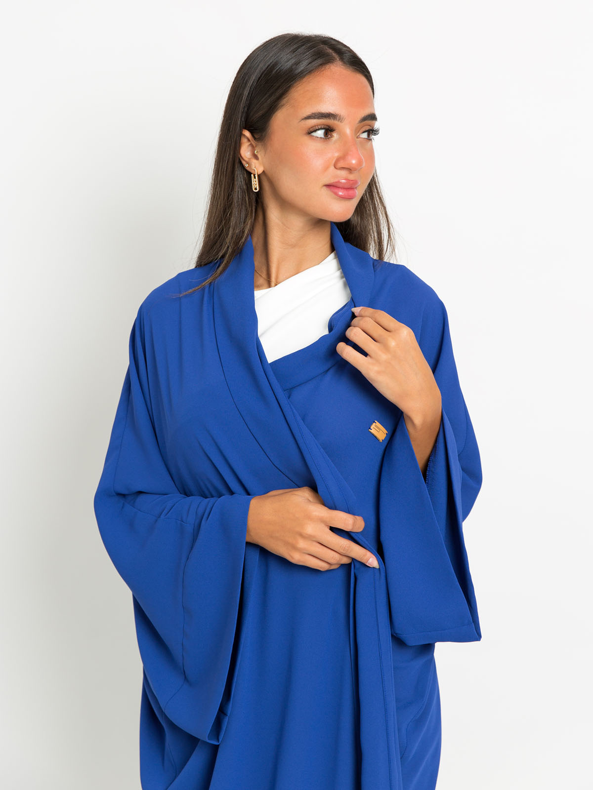 Blue on Blue Flowstyle Abaya