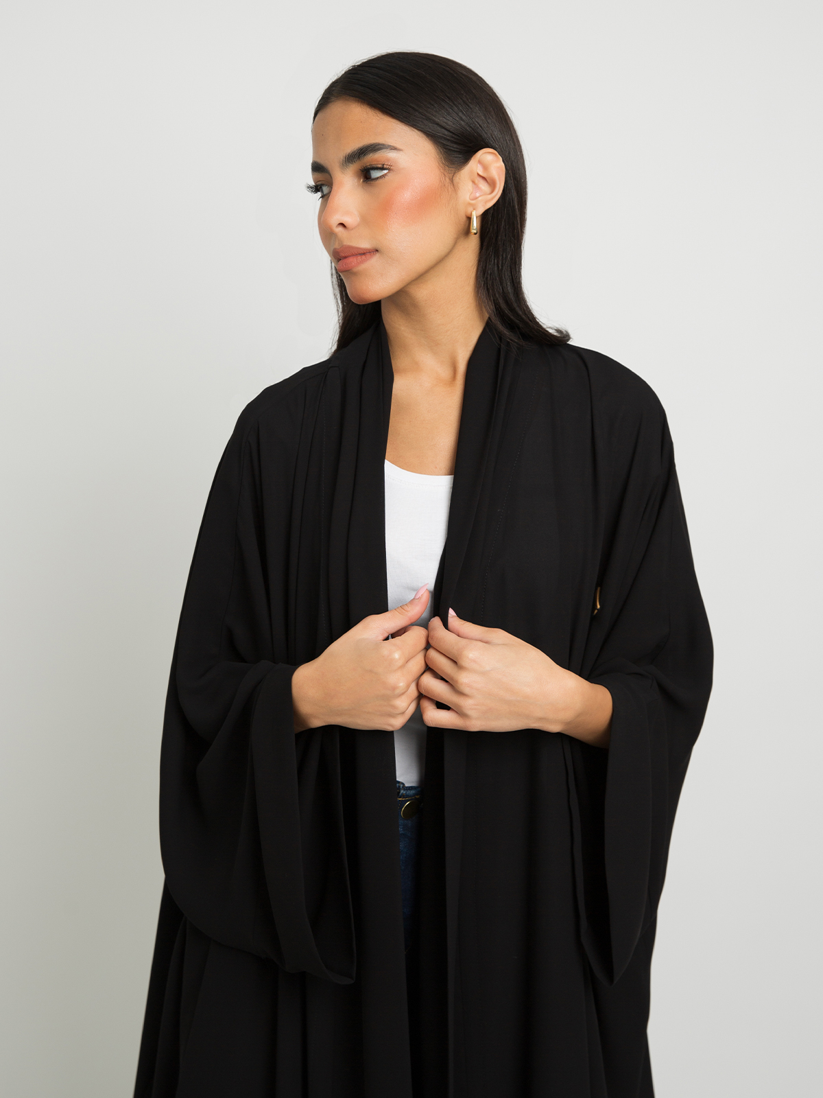 Black Flowstyle Abaya