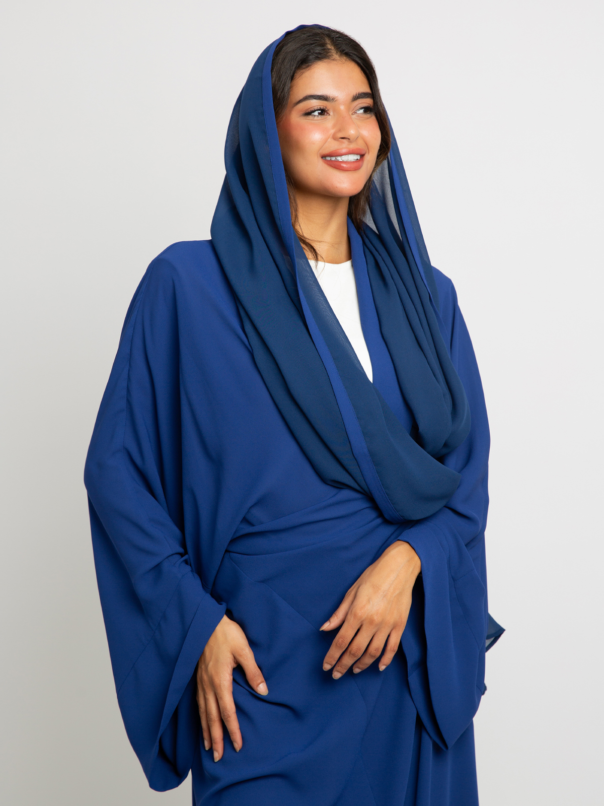 Royal Blue Flowstyle Abaya
