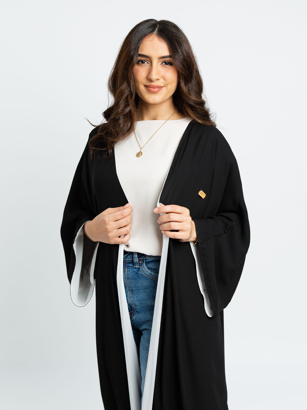 Black and White - Double Flowstyle Abaya