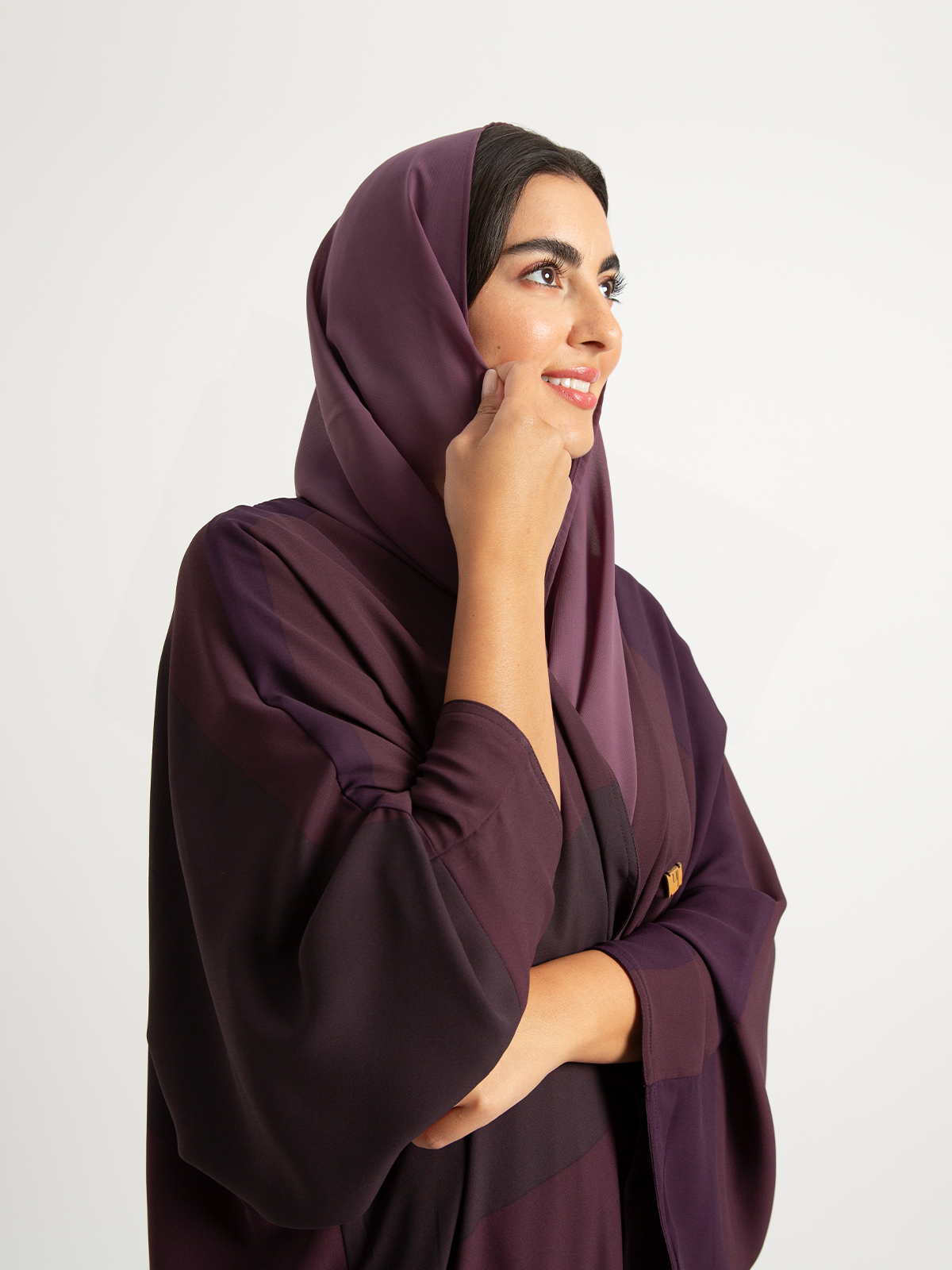 Mauve Abstract - Double Flowstyle Abaya