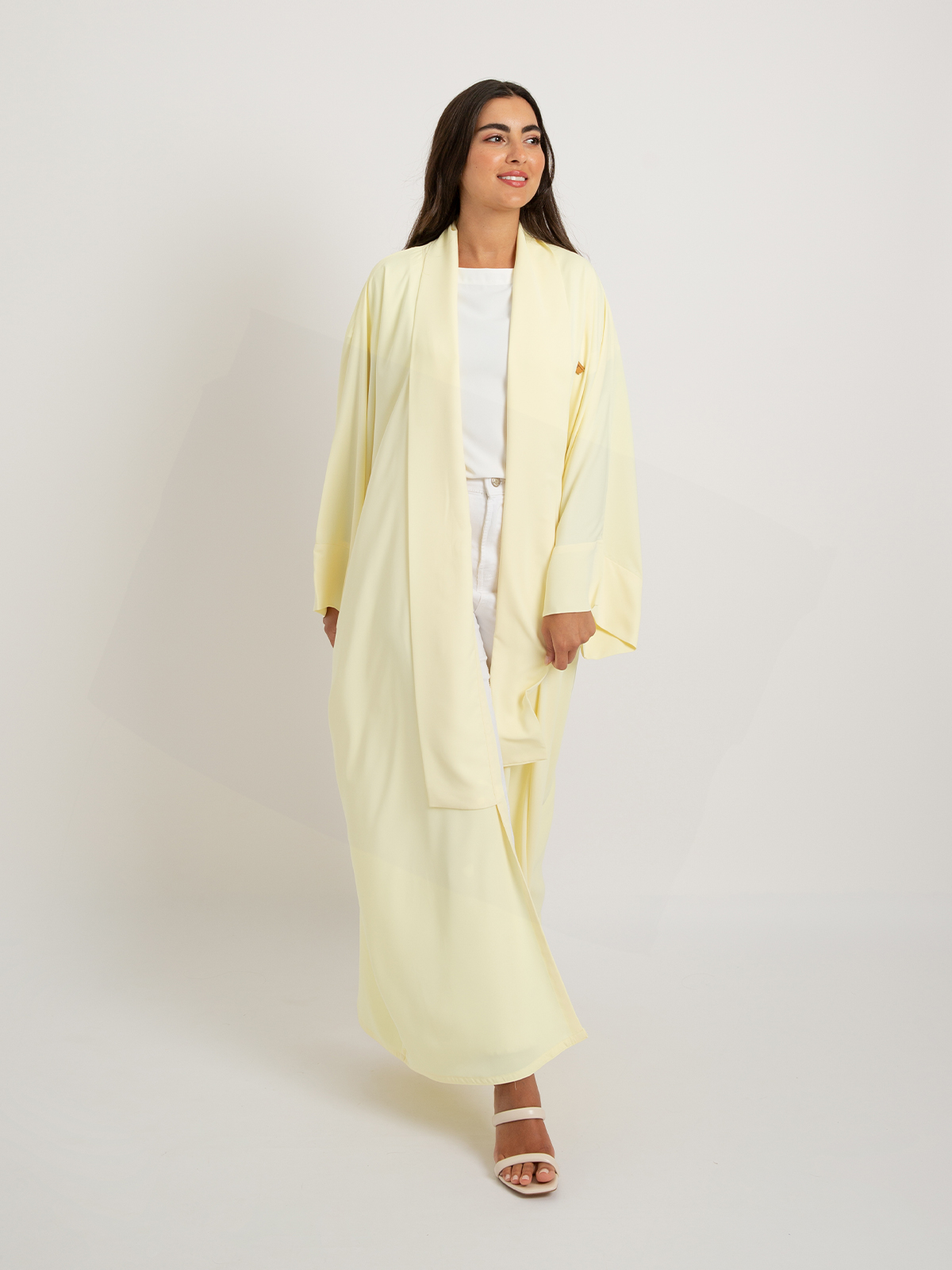 Pastel Yellow - Crepe Flowstyle Abaya