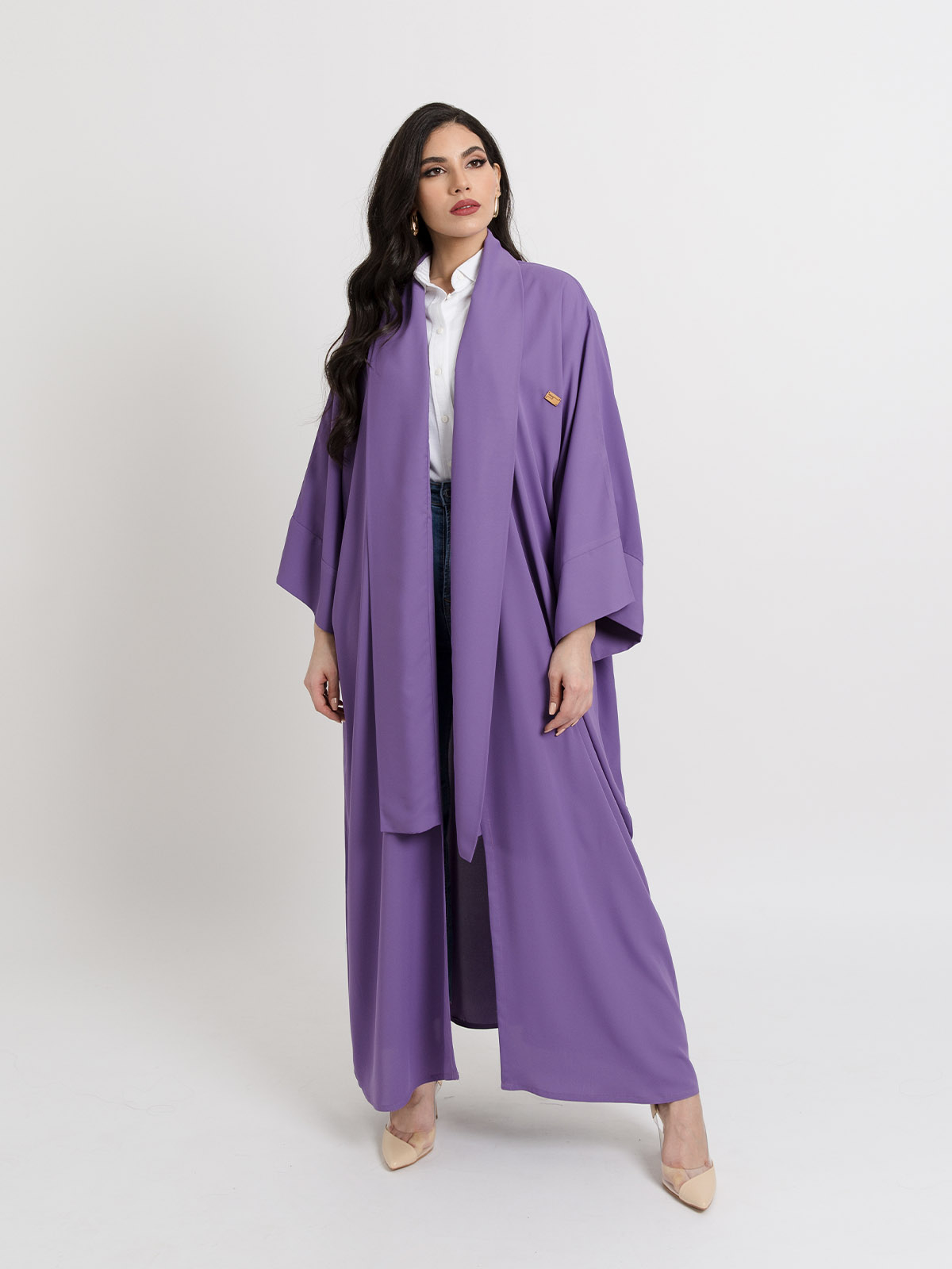 Purple - Crepe FlowStyle Abaya