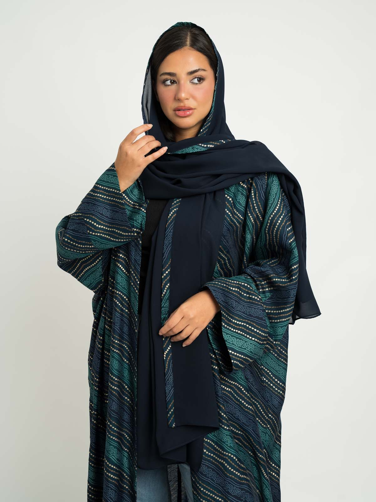 Indigo Wind Wide-fit Abaya