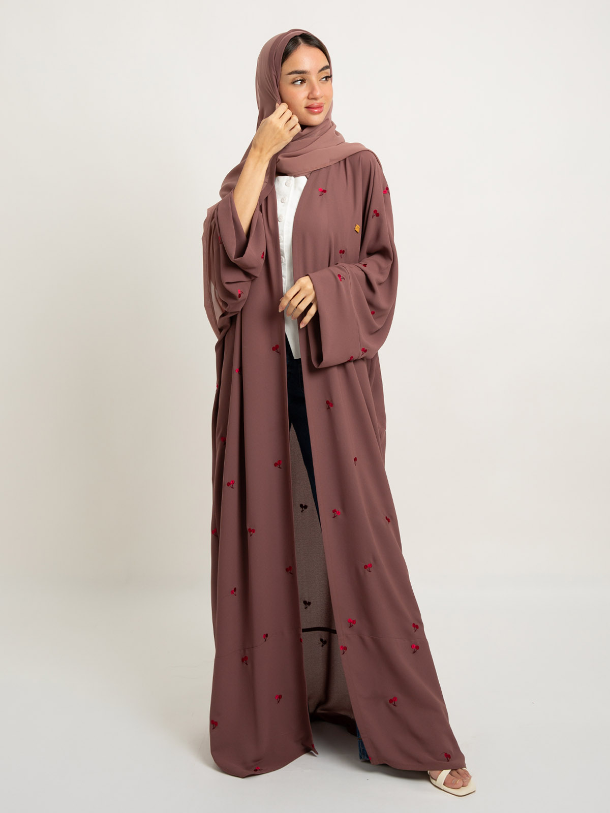 Nude Cherry Lady Wide-fit Abaya