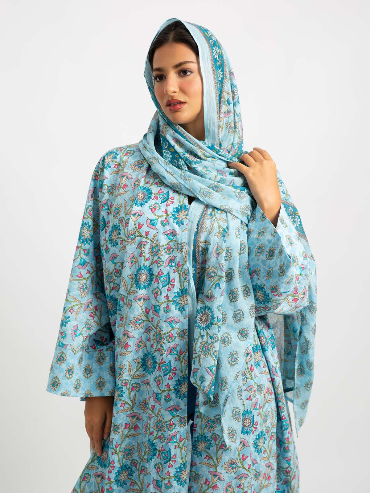 Blue Spring Wide-fit Abaya