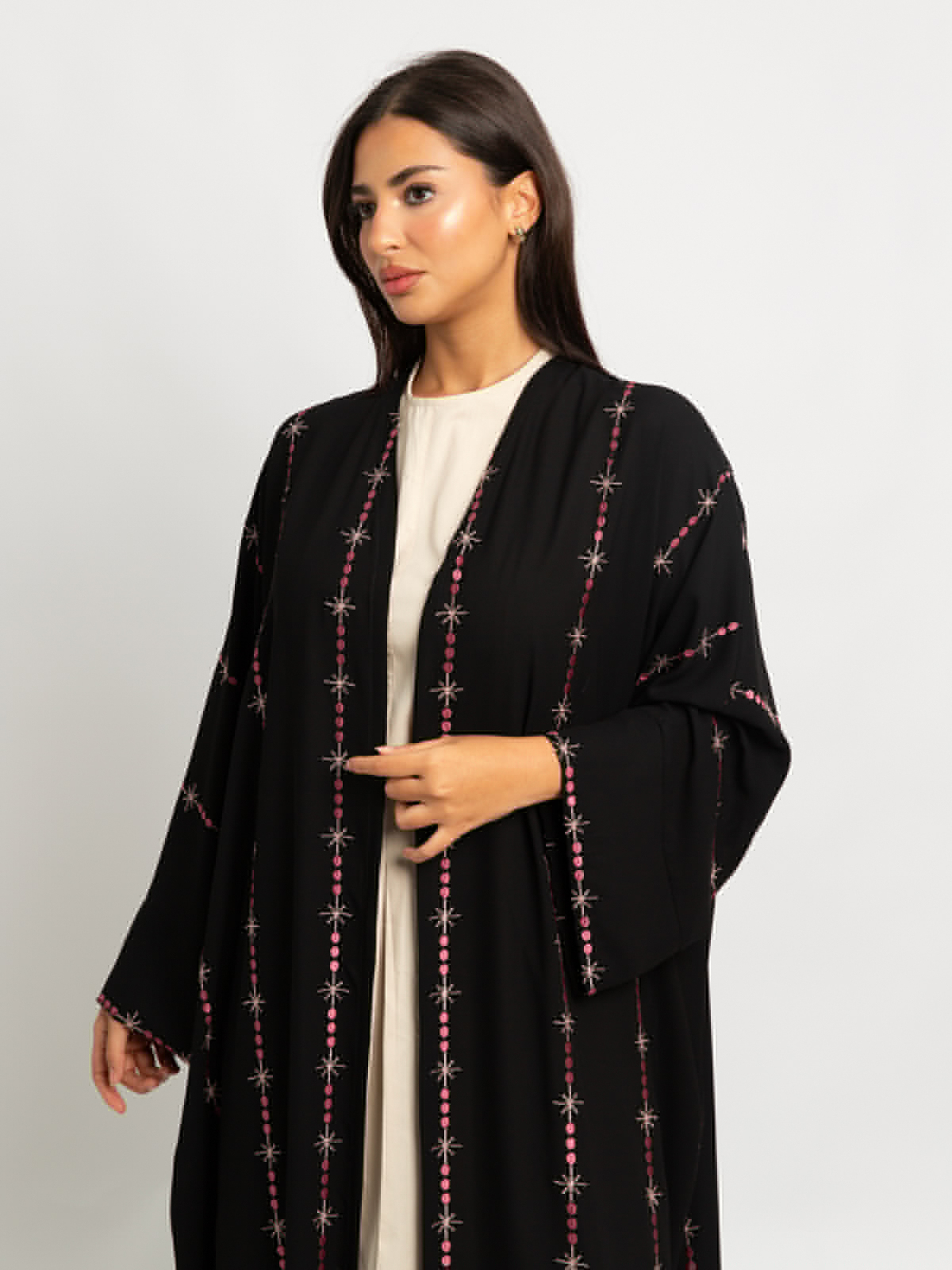 Black Galaxy Threads Wide-fit Abaya