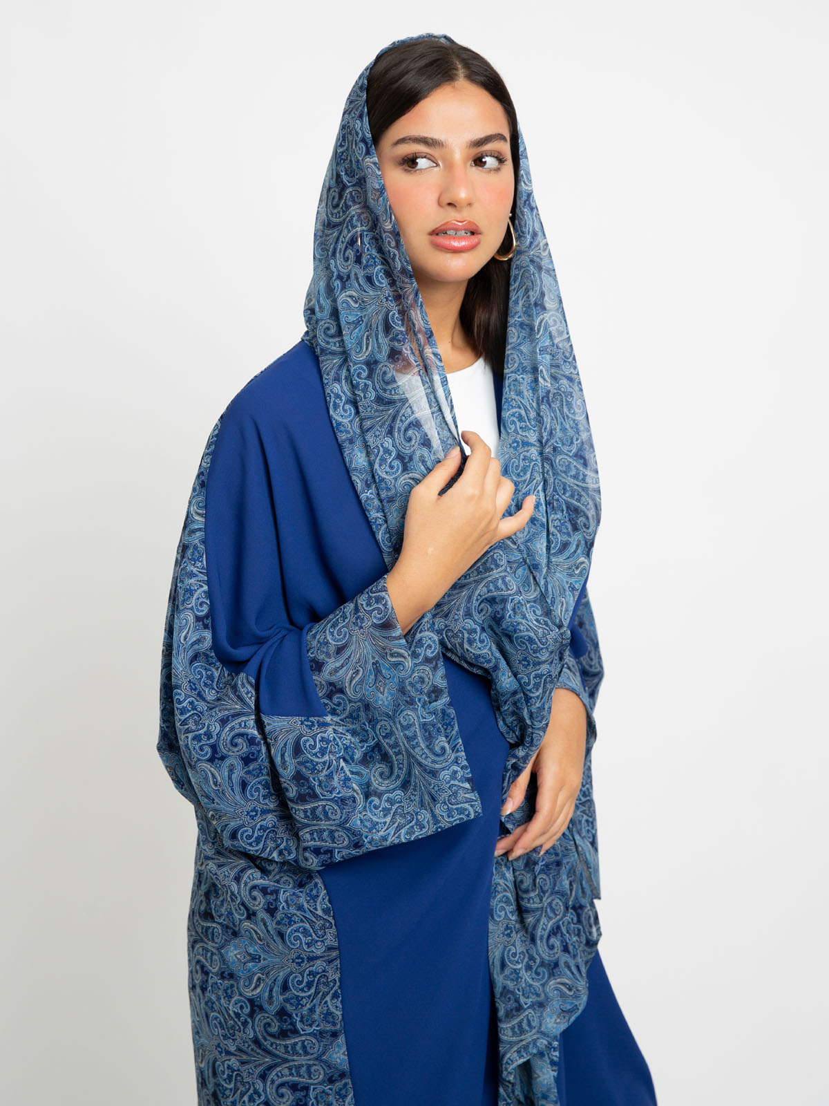 Blue Costal Dusk Wide-fit Abaya