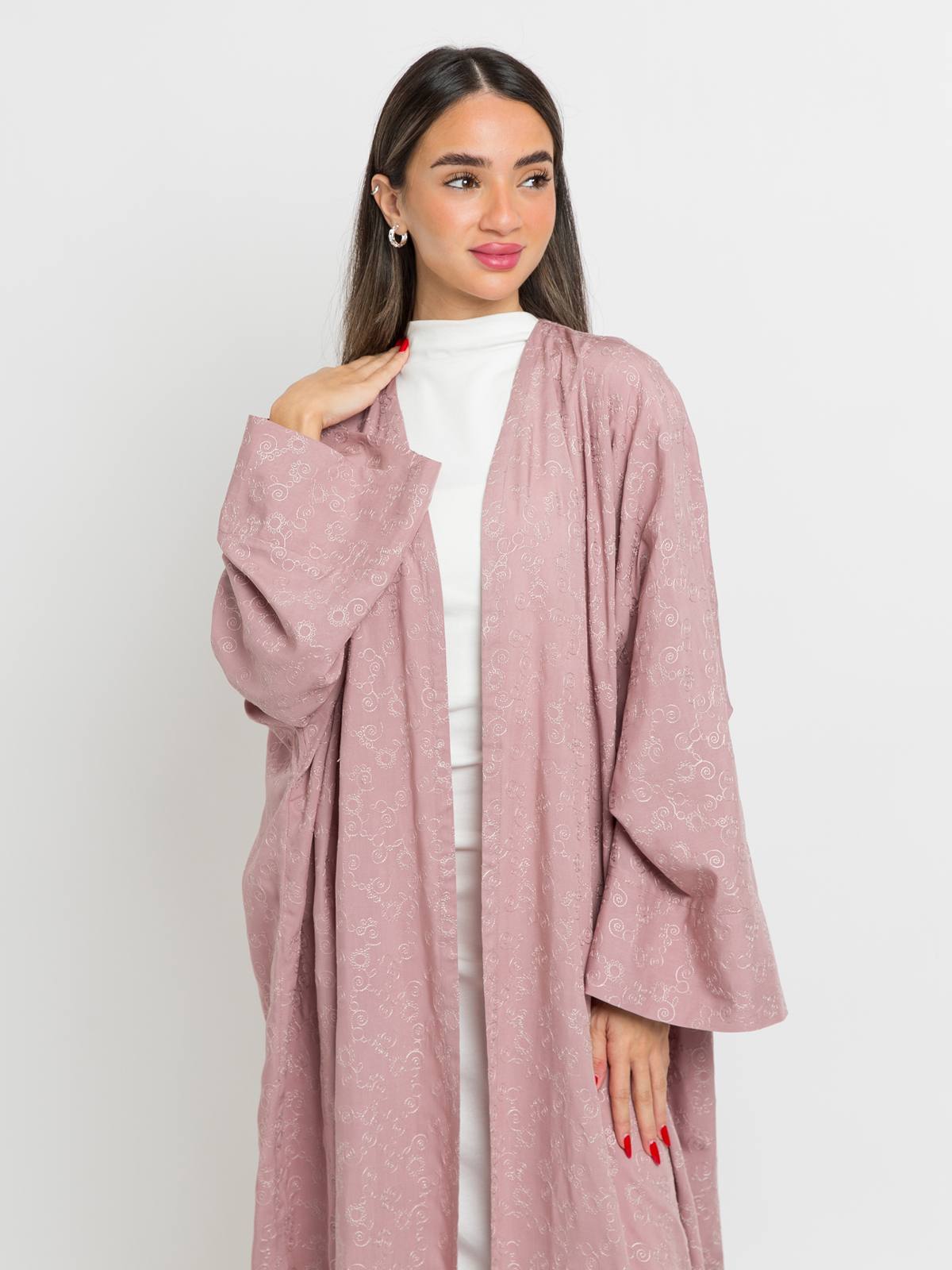 Pink Blooming Petals Abaya