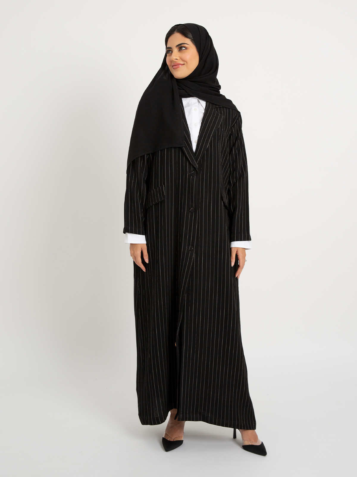 Black Striped - Light-Suit Abaya