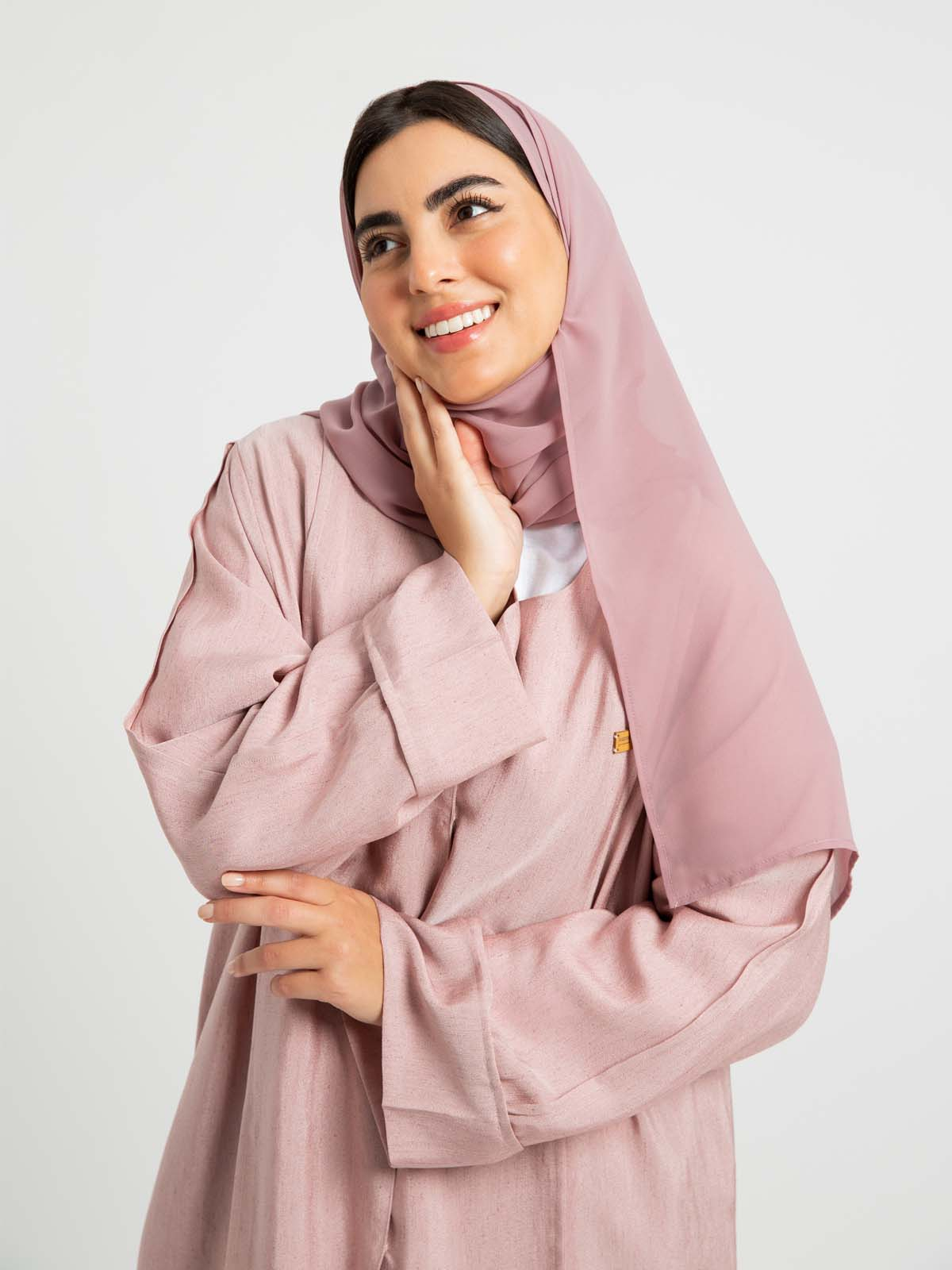 Pink - Salona Closed Practical Abaya