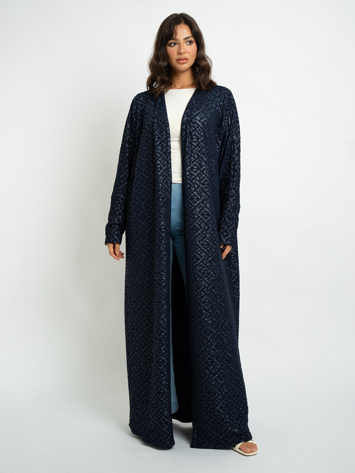 Navy - Half Bisht Abaya