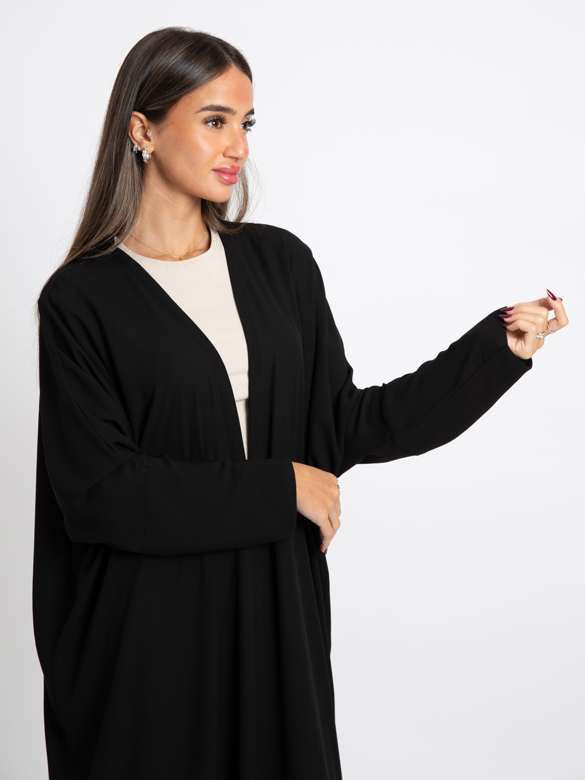 Black Half Bisht Abaya