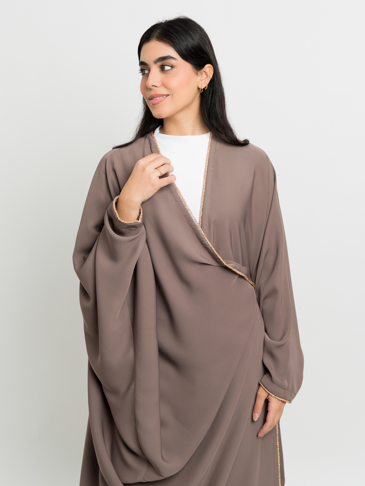 Glam Brown Bisht Abaya