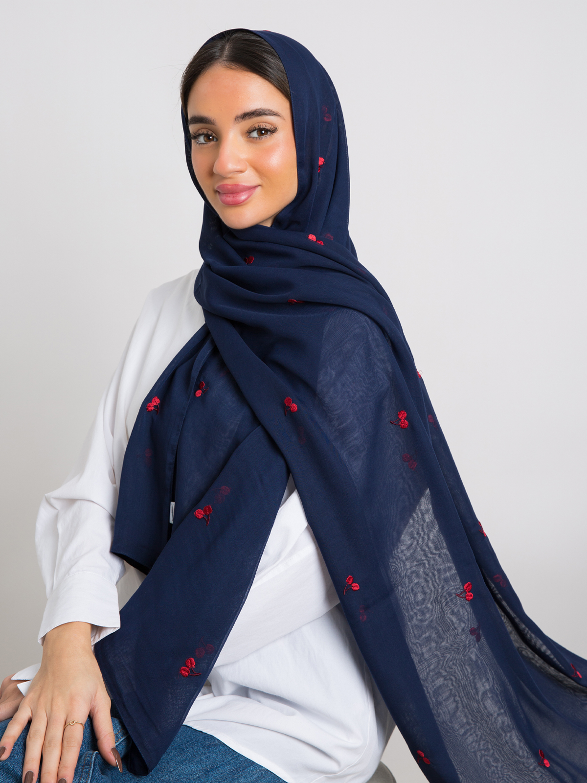 One Layer Navy Cherry Lady Tarha