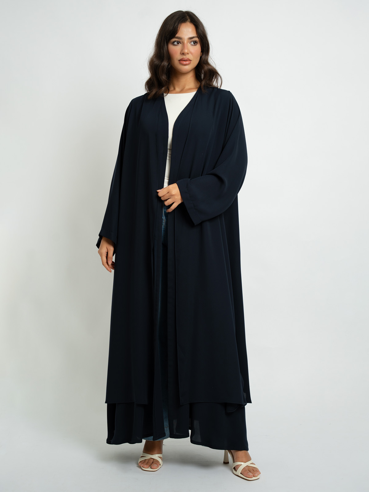 Navy - Layers A-Cut Abaya