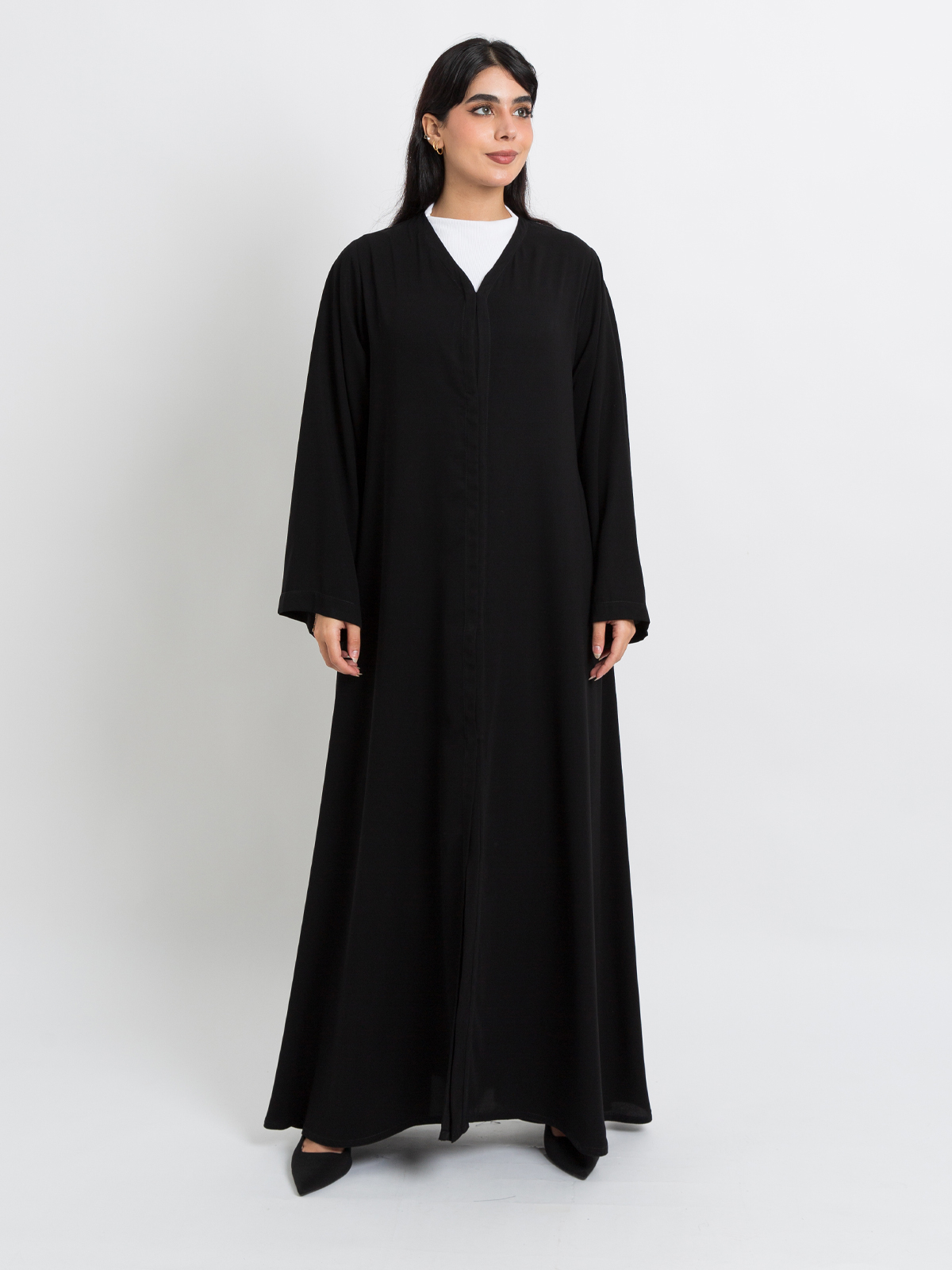 Black A-Cut Closed Abaya