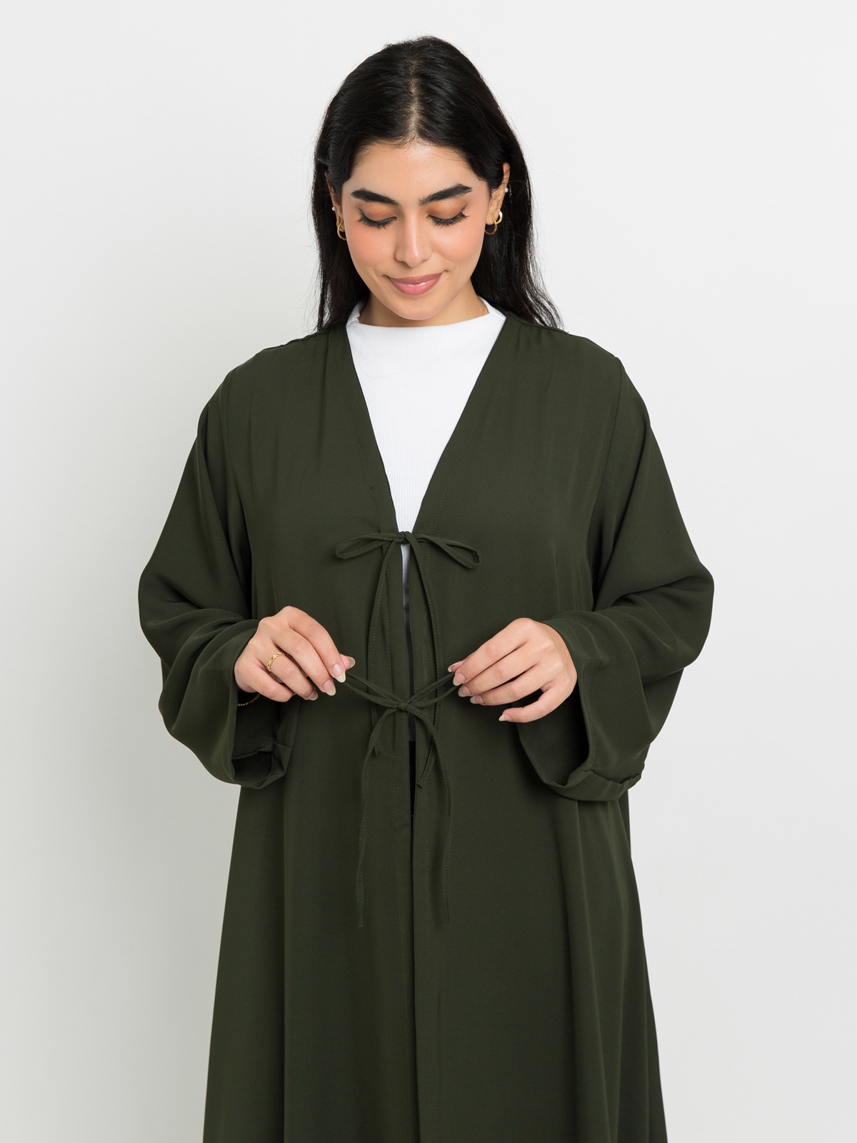 Olive Bow Abaya