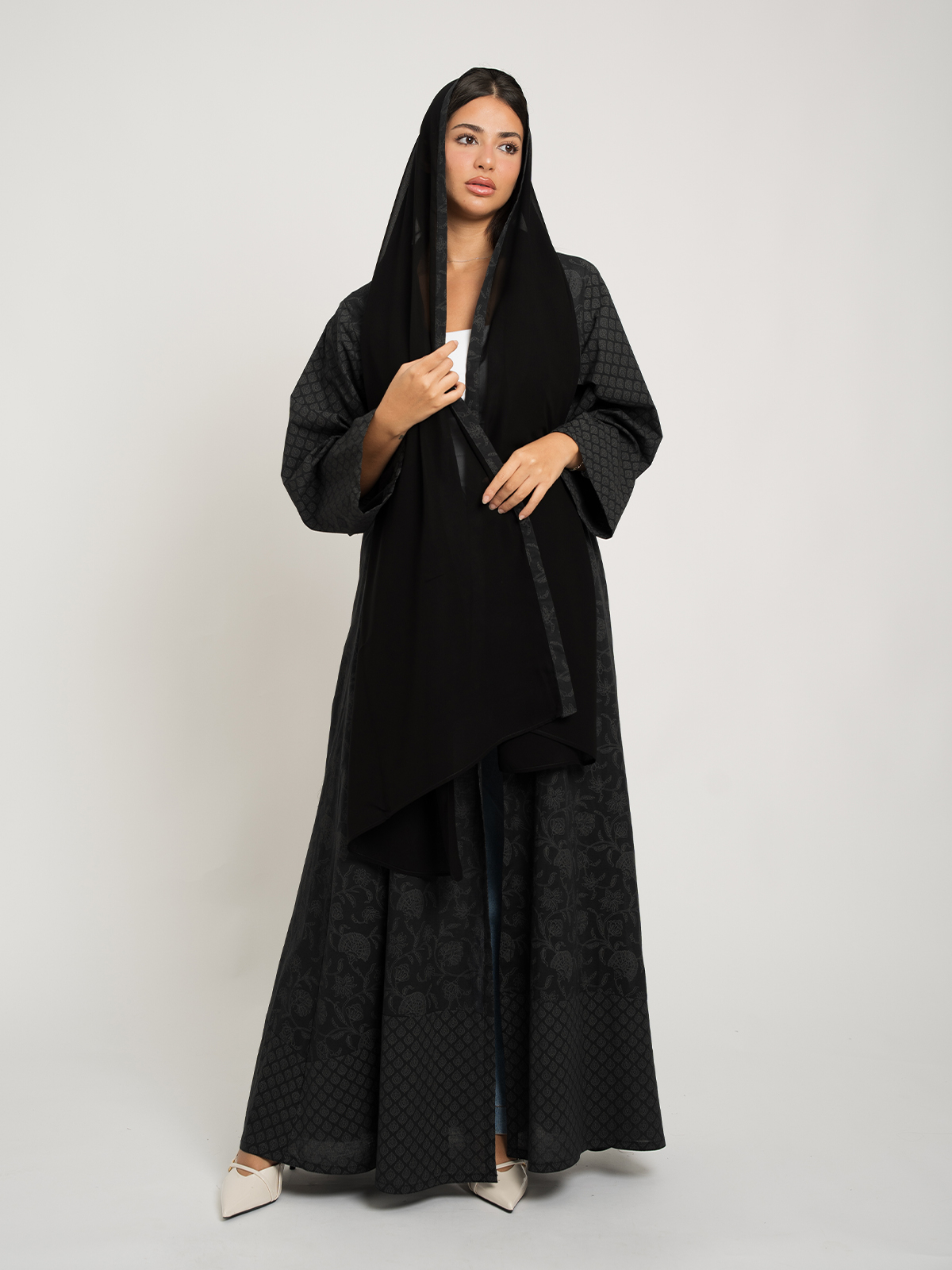 Black Mist A-Cut Abaya