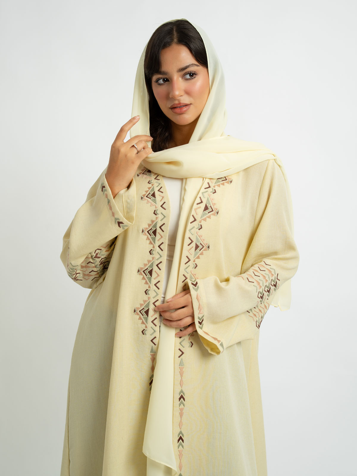 Butter Yellow Boho Summer A-Cut Abaya