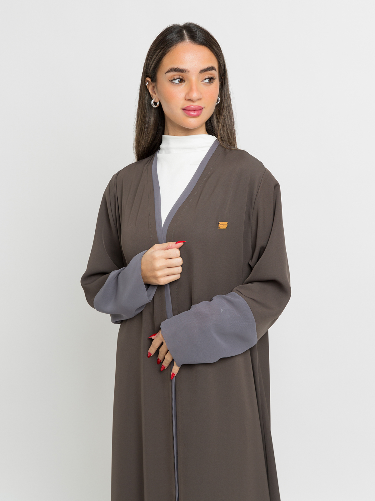 Dual Gray A Cut Abaya