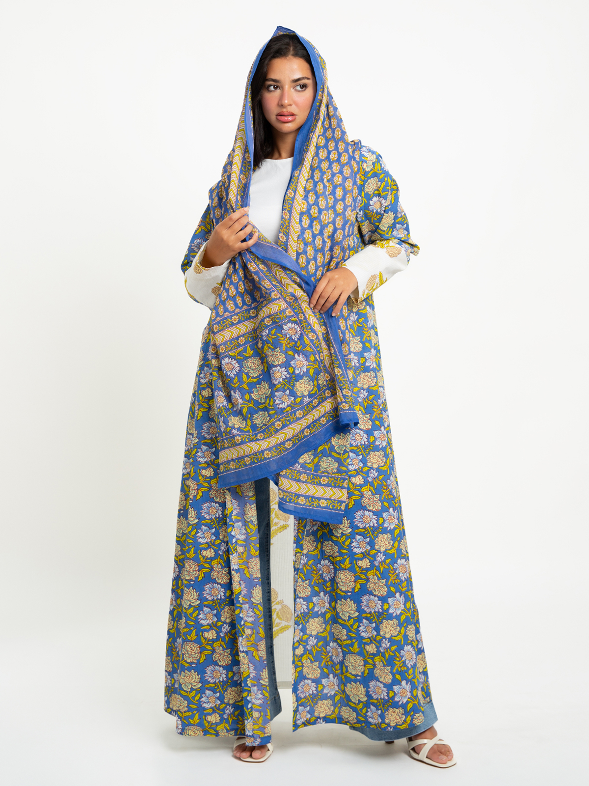Blue Zest A-Cut Abaya