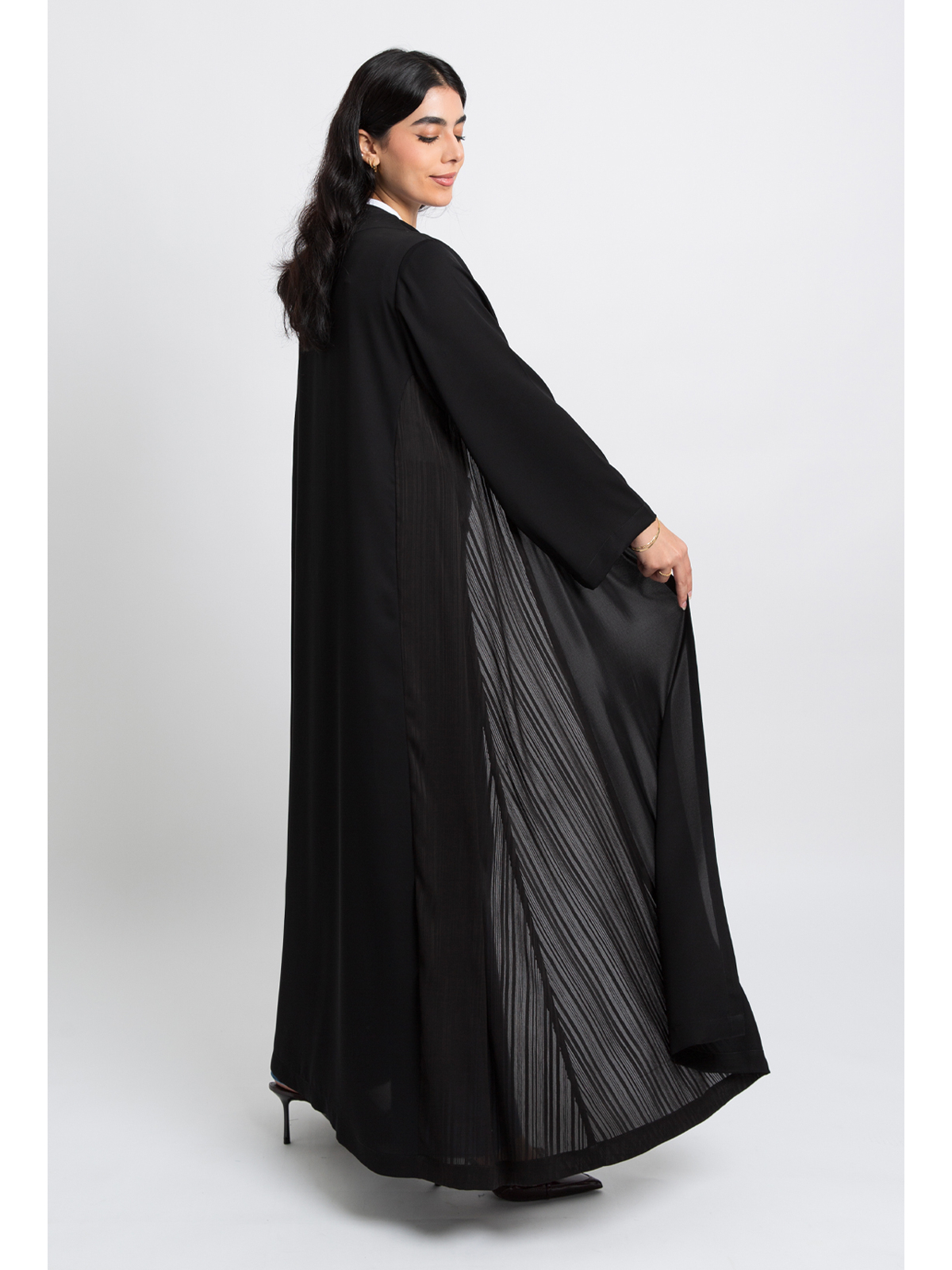 Black Princess Stripes Abaya