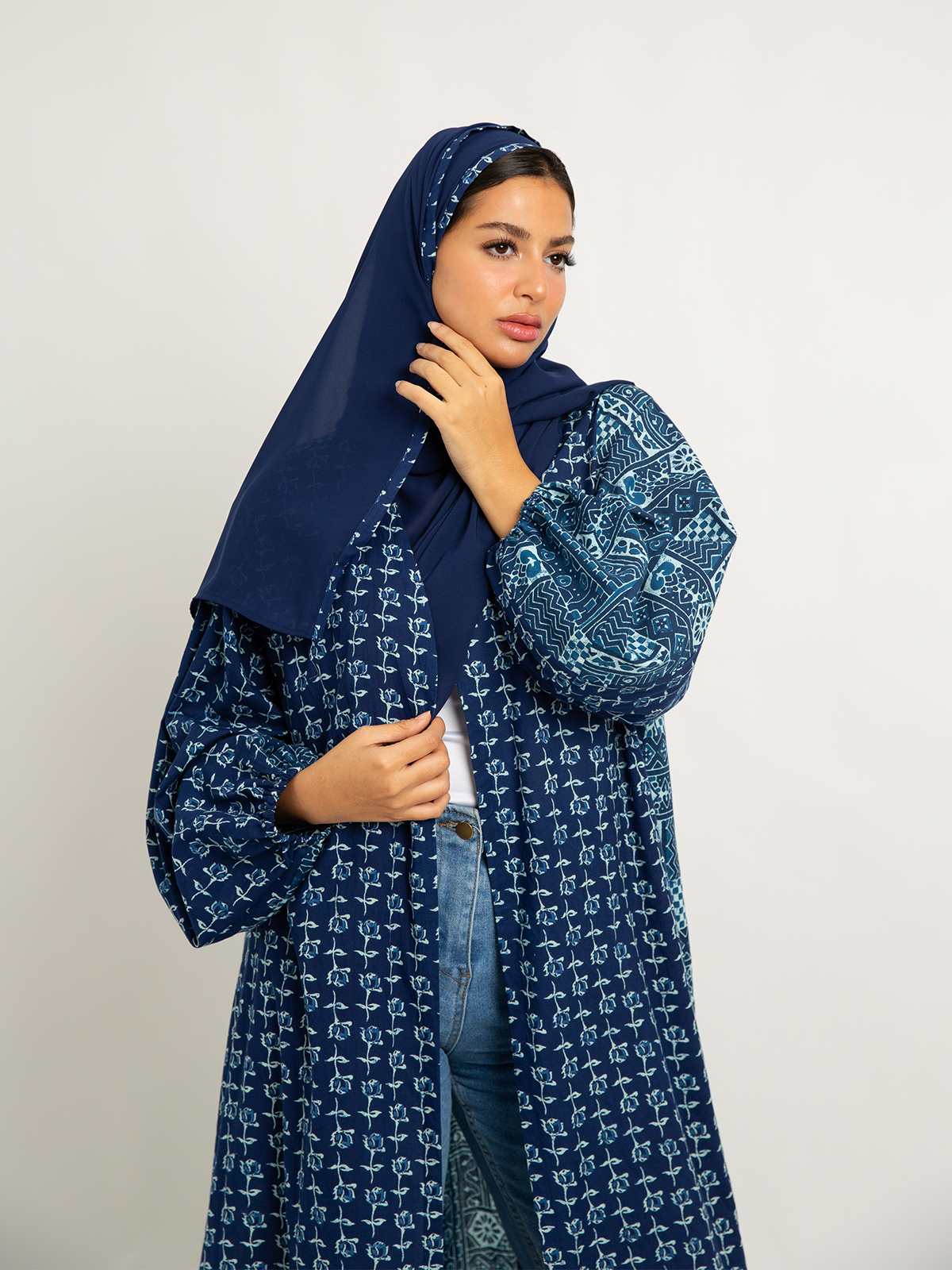 Sapphire Weave A-Cut Abaya